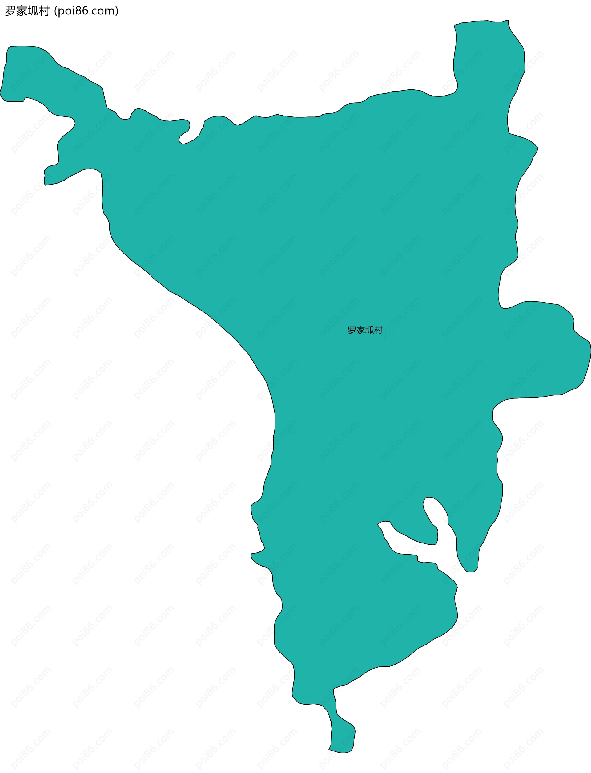 罗家坬村边界地图