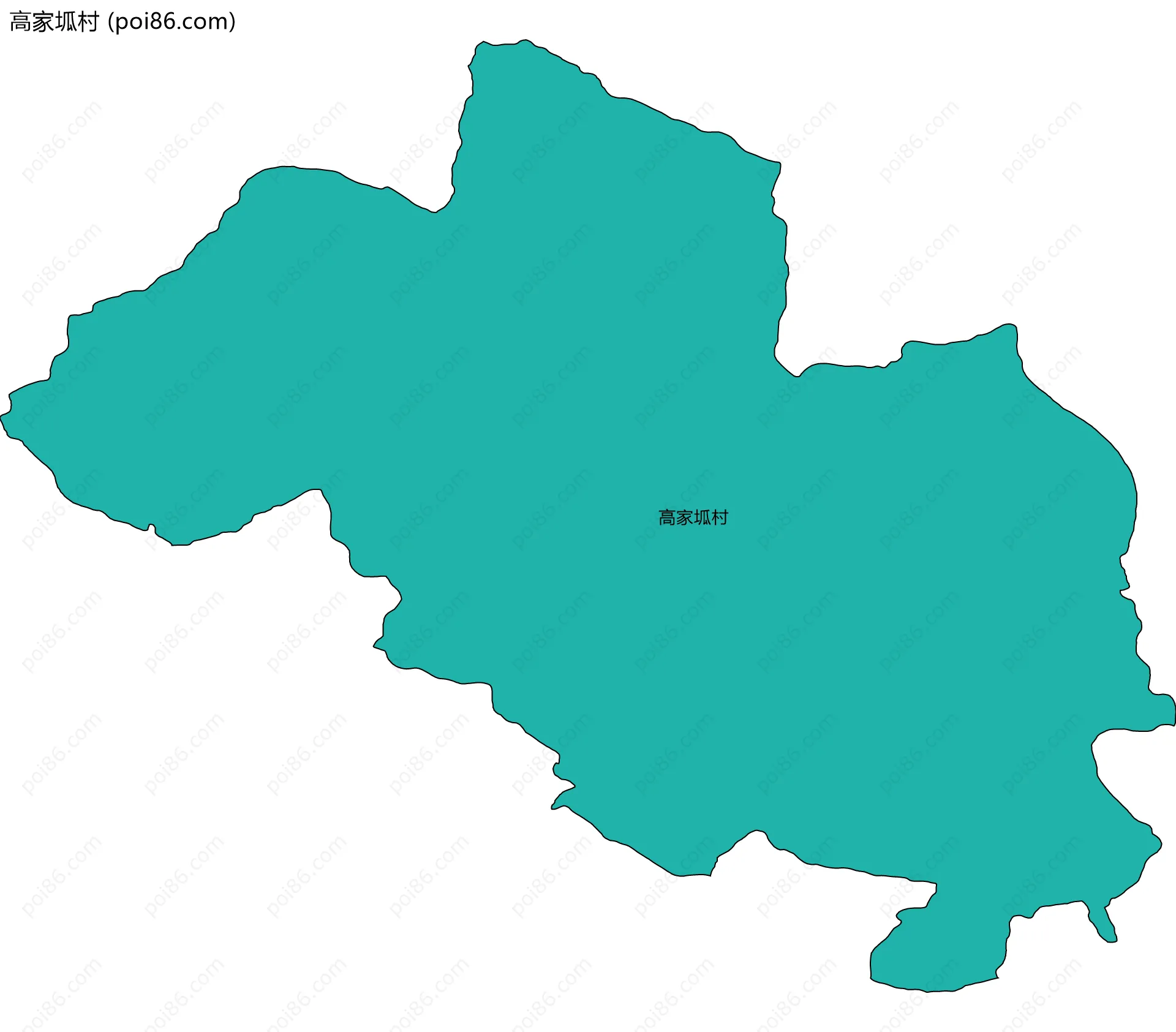 高家坬村边界地图