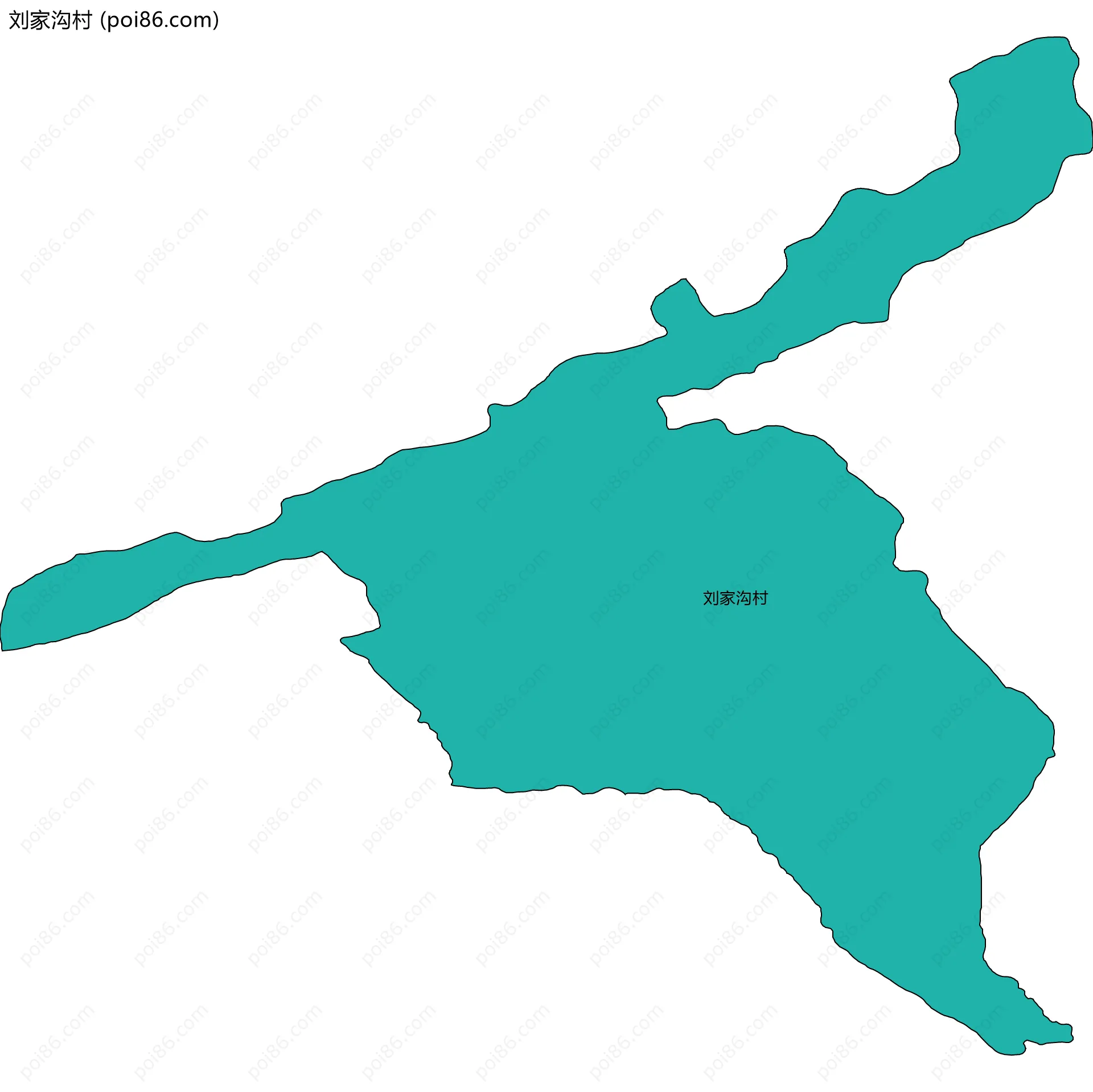 刘家沟村边界地图