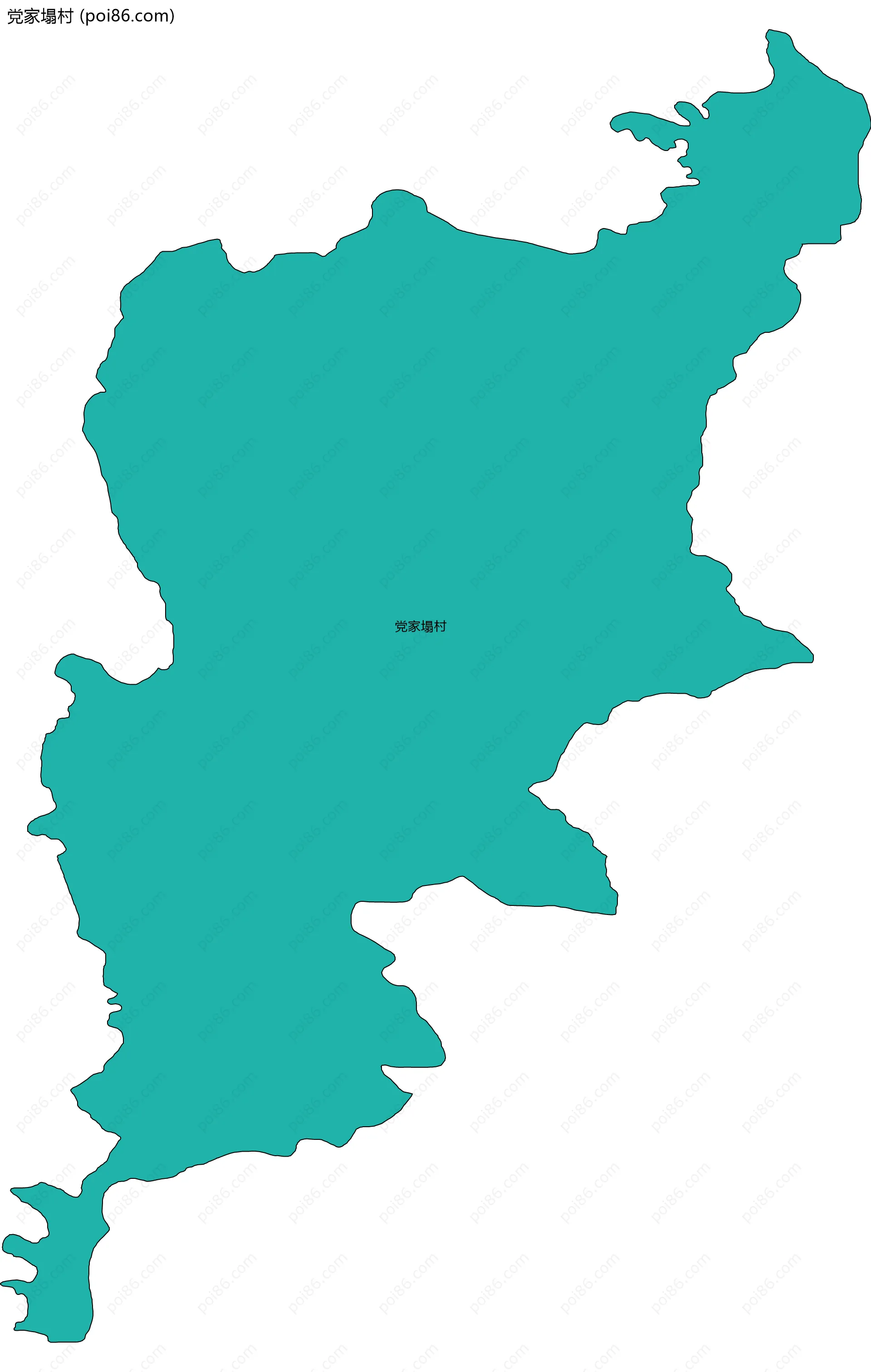 党家塌村边界地图