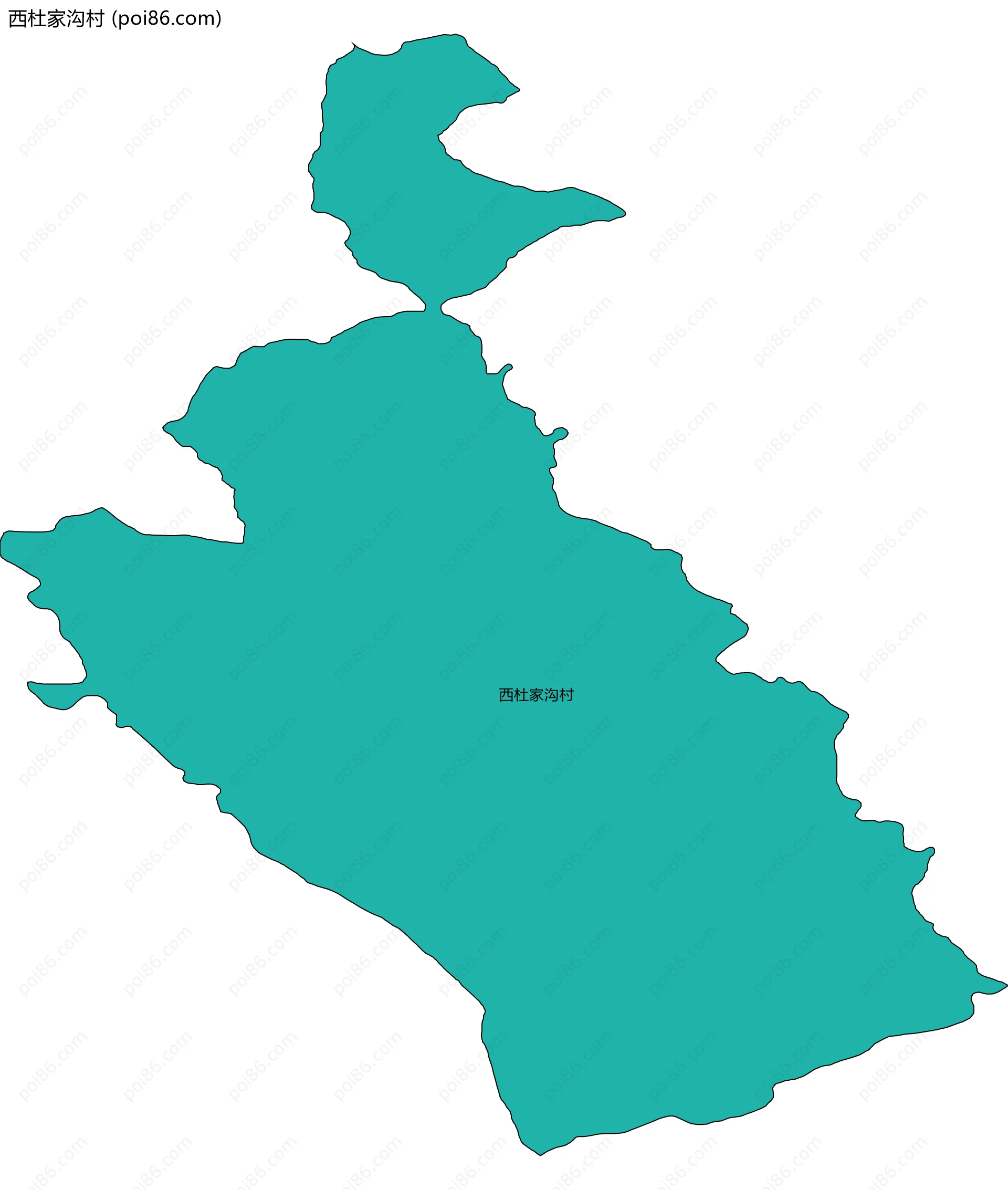 西杜家沟村边界地图