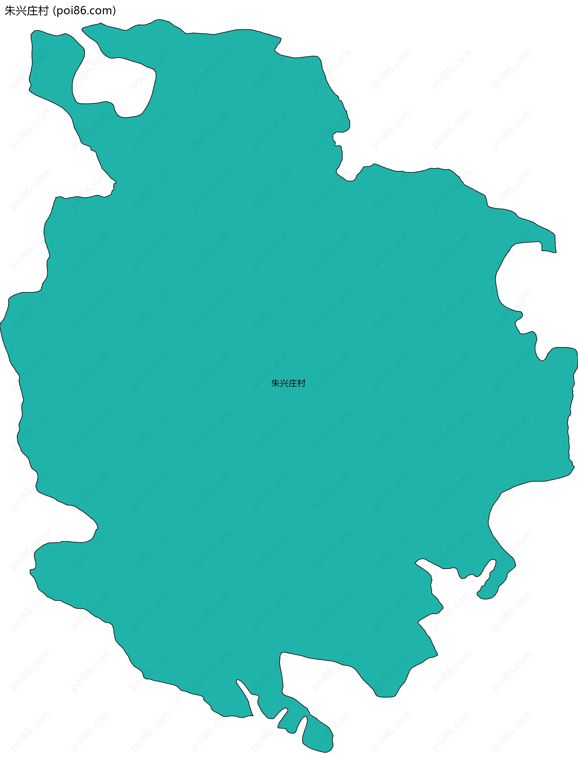 朱兴庄村边界地图