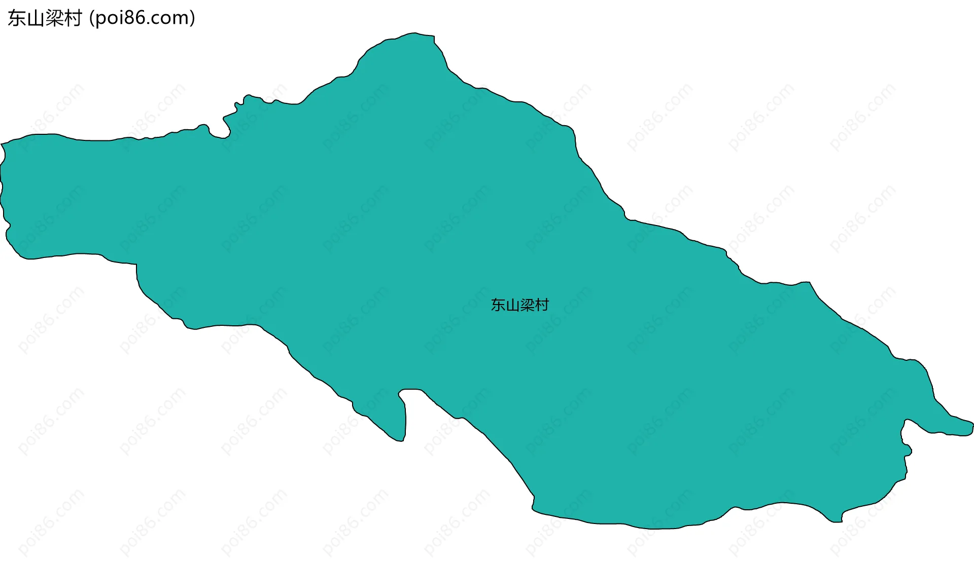 东山梁村边界地图