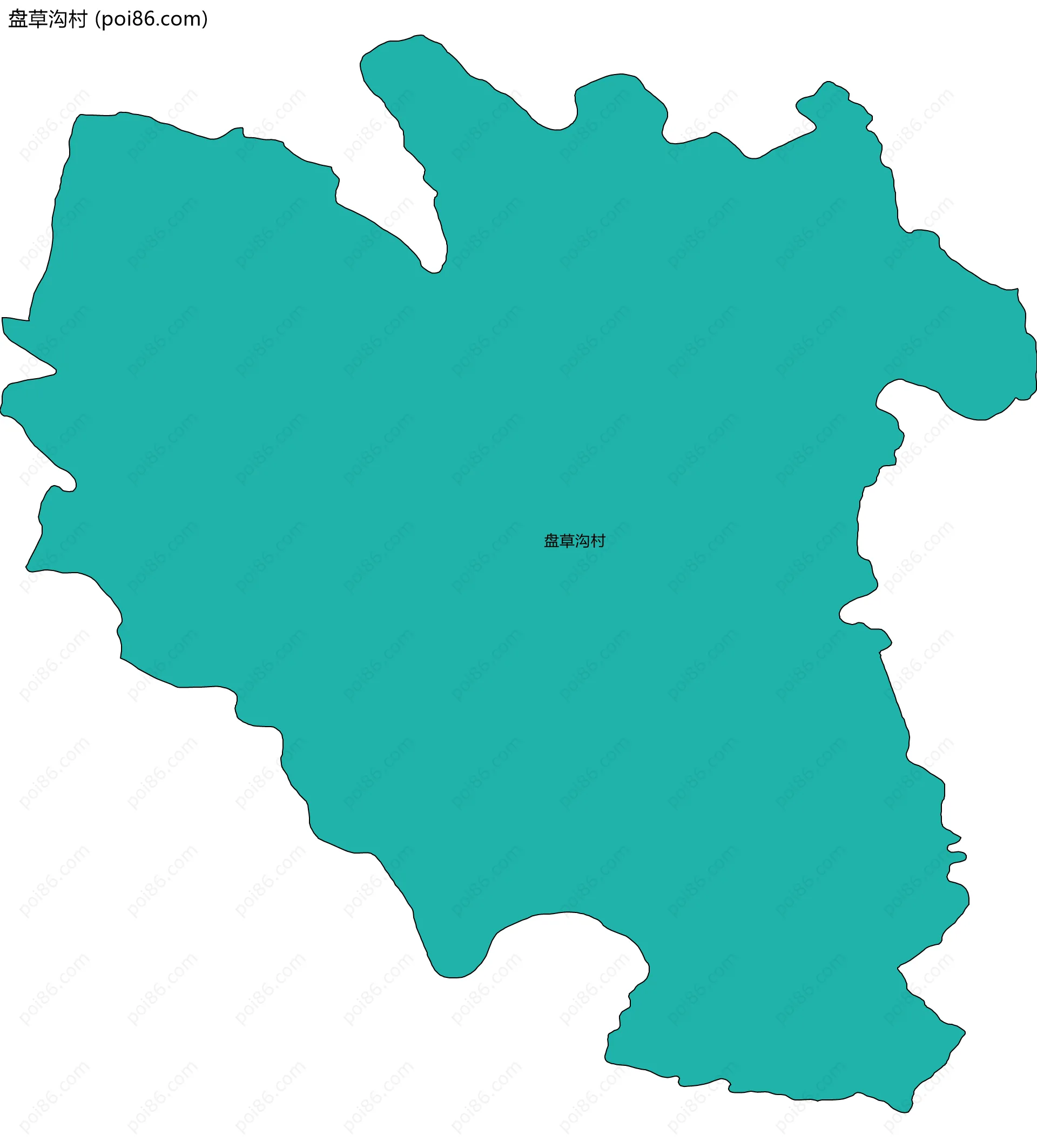 盘草沟村边界地图