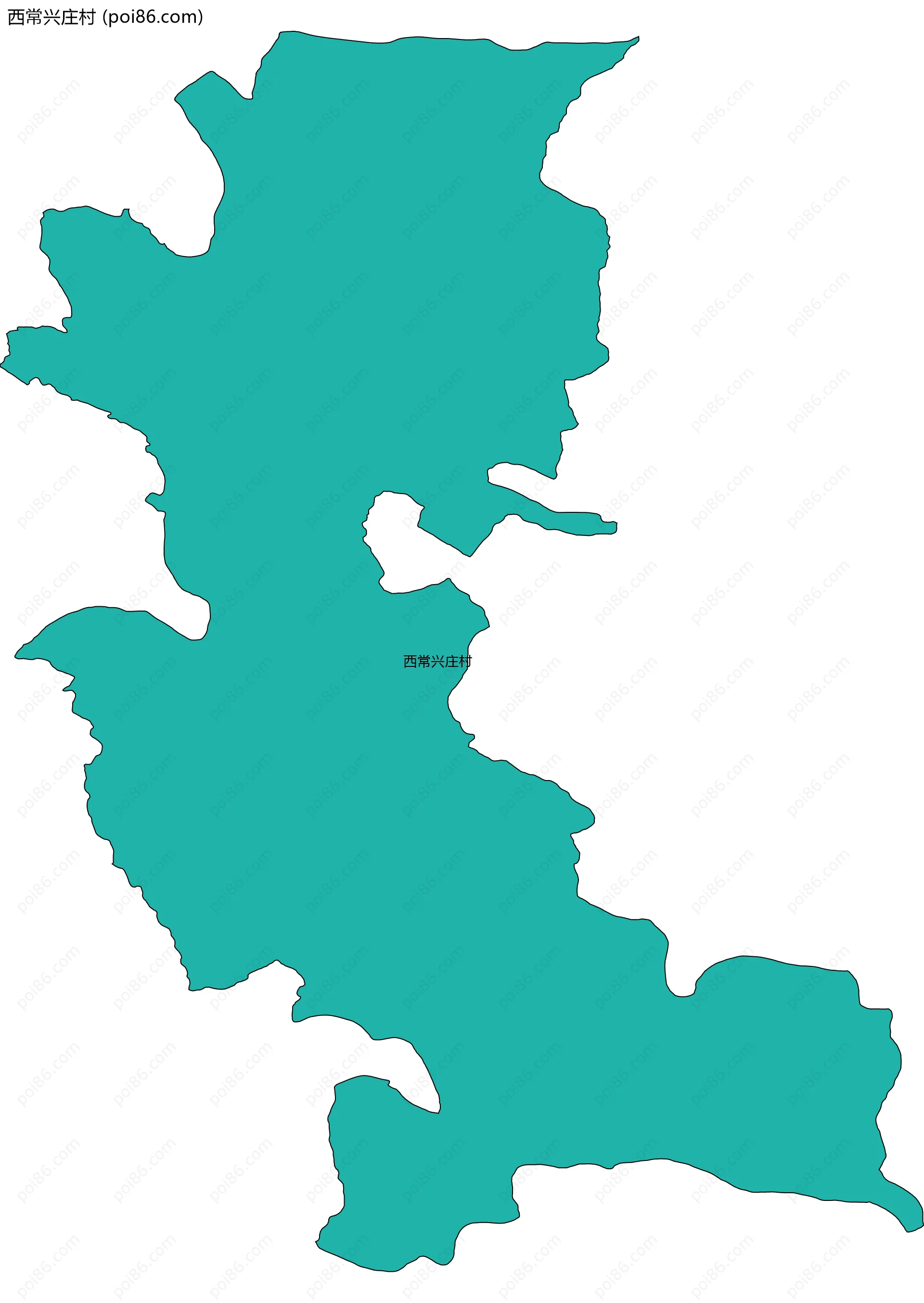 西常兴庄村边界地图
