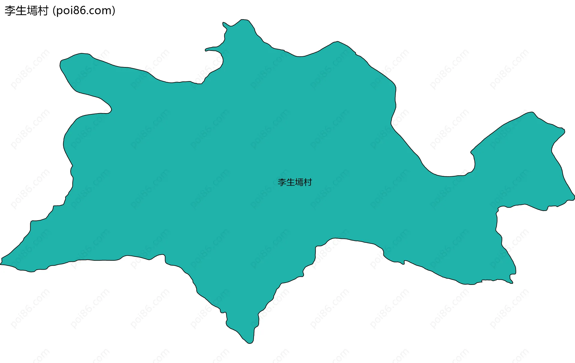 李生墕村边界地图