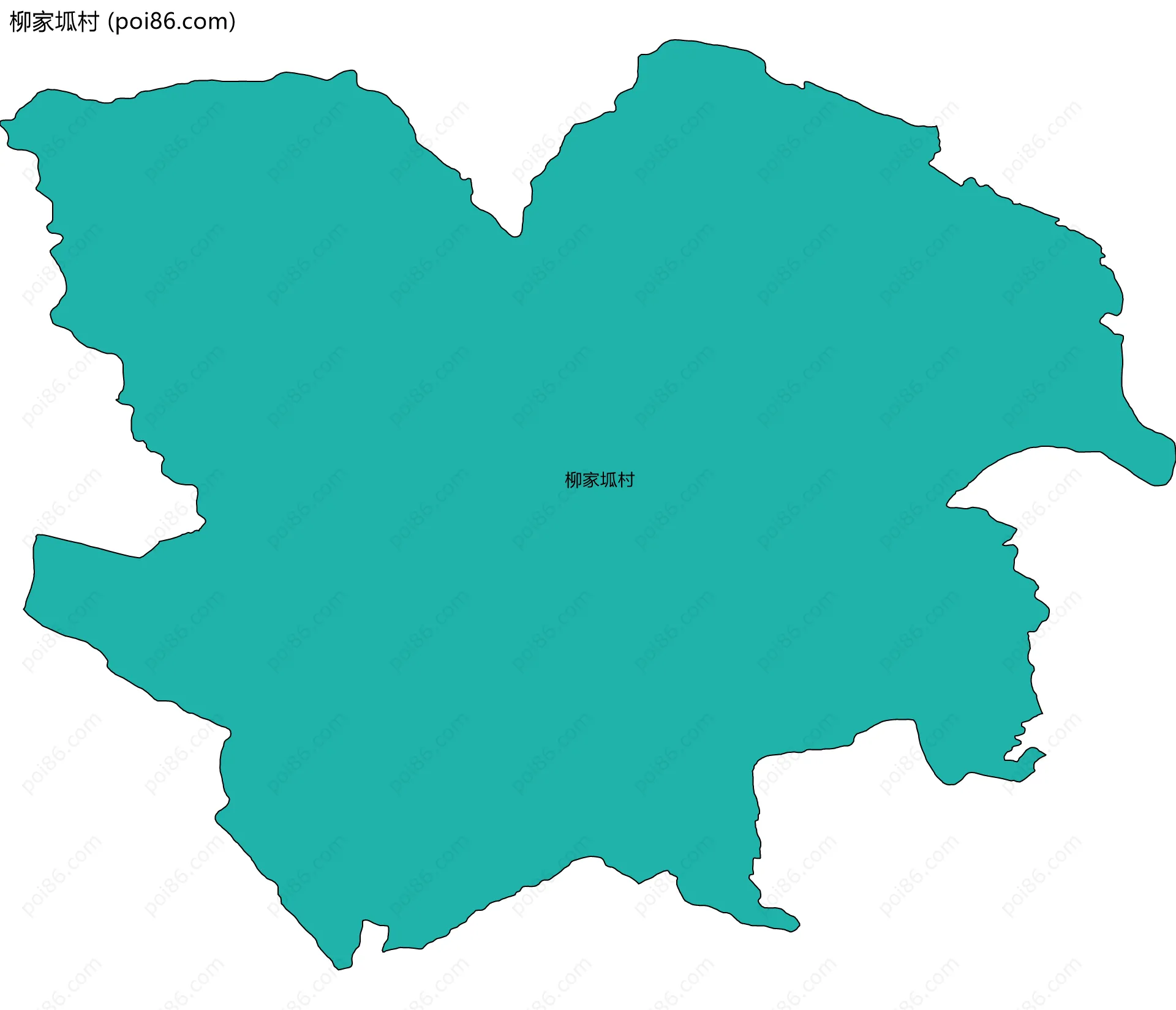 柳家坬村边界地图