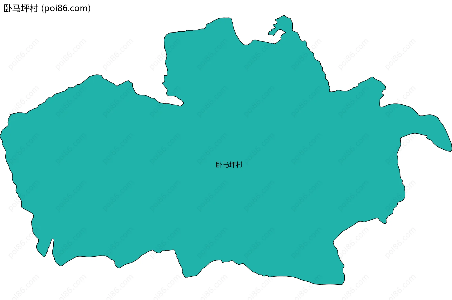 卧马坪村边界地图