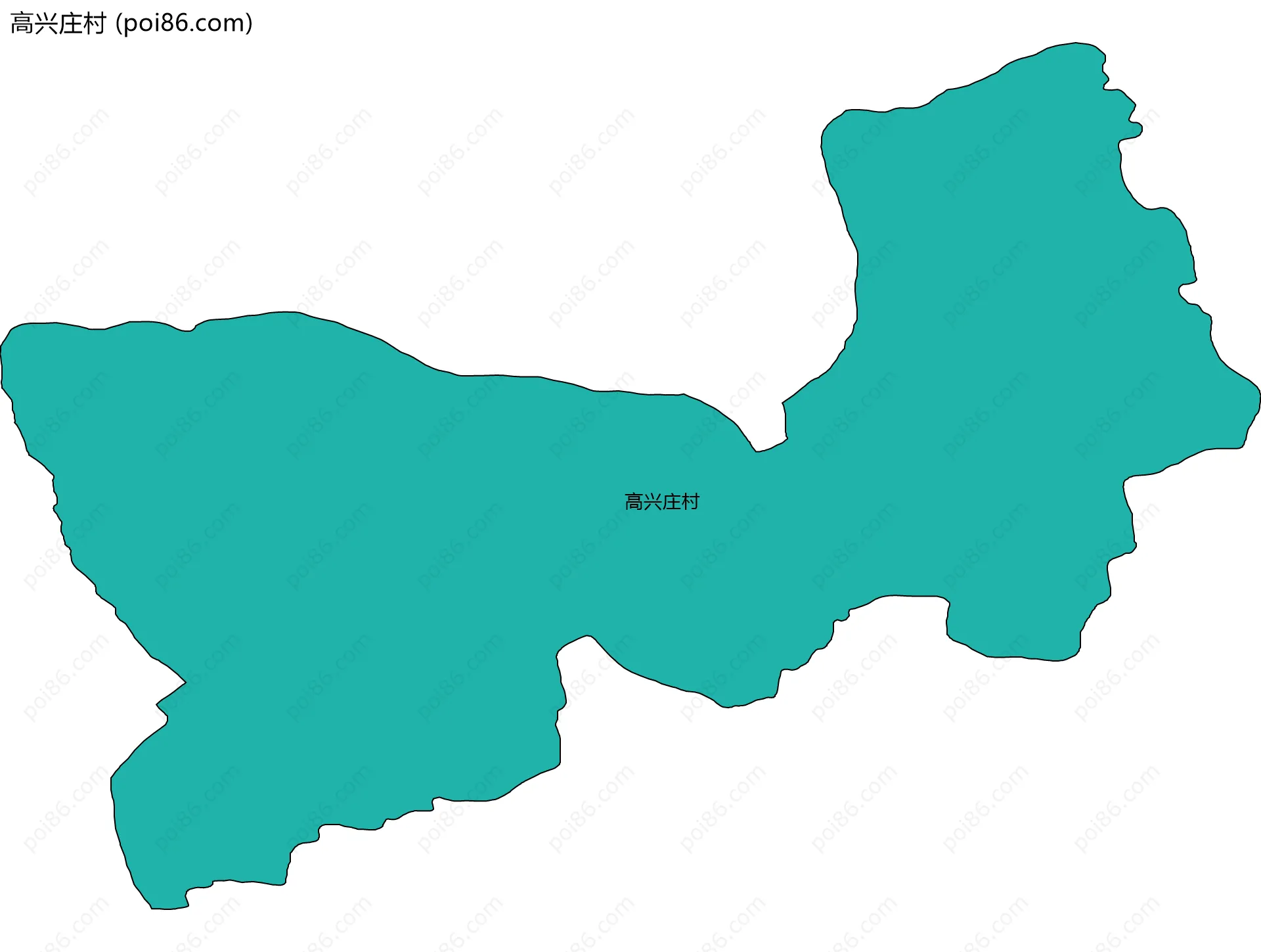 高兴庄村边界地图