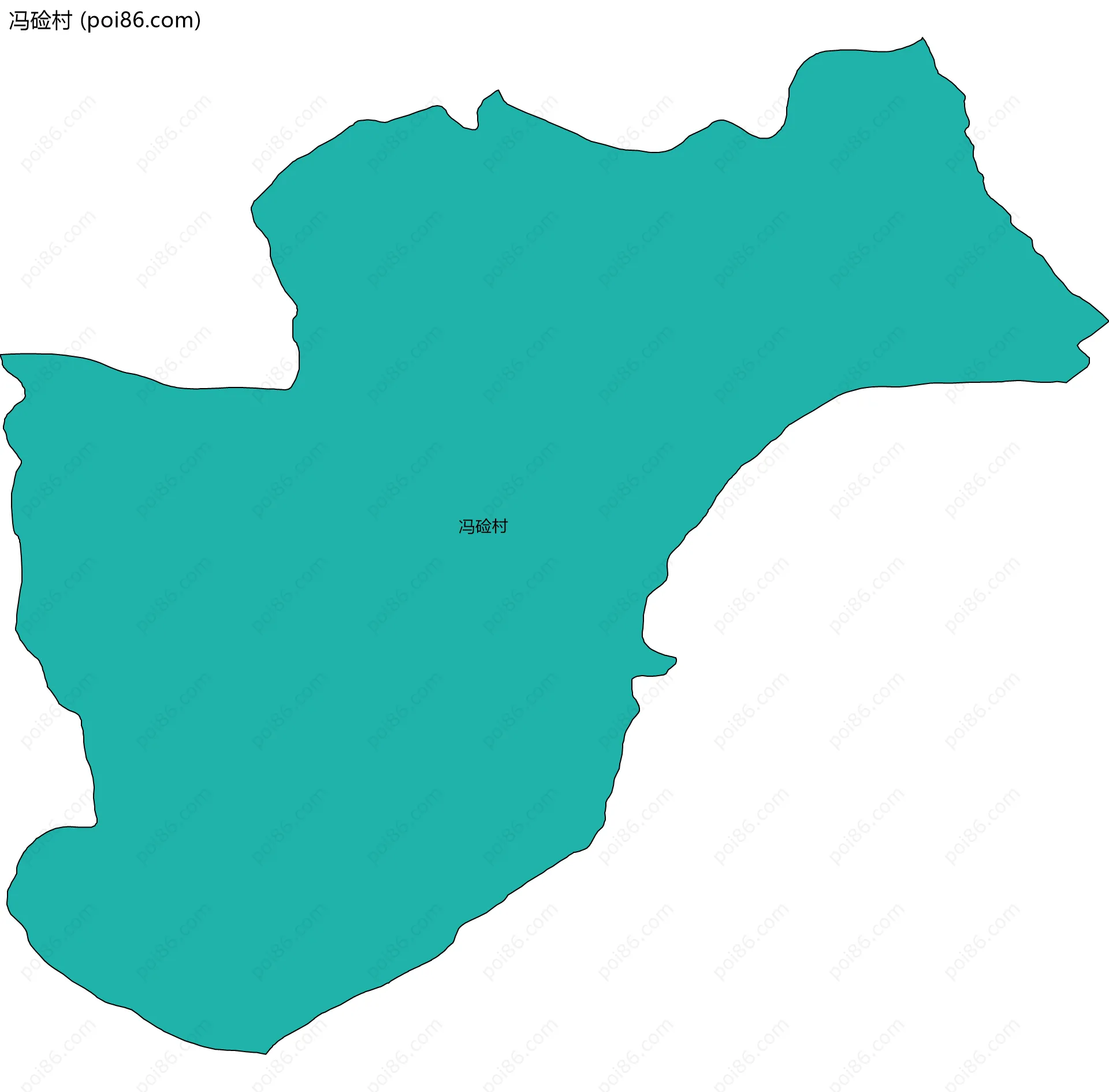 冯硷村边界地图