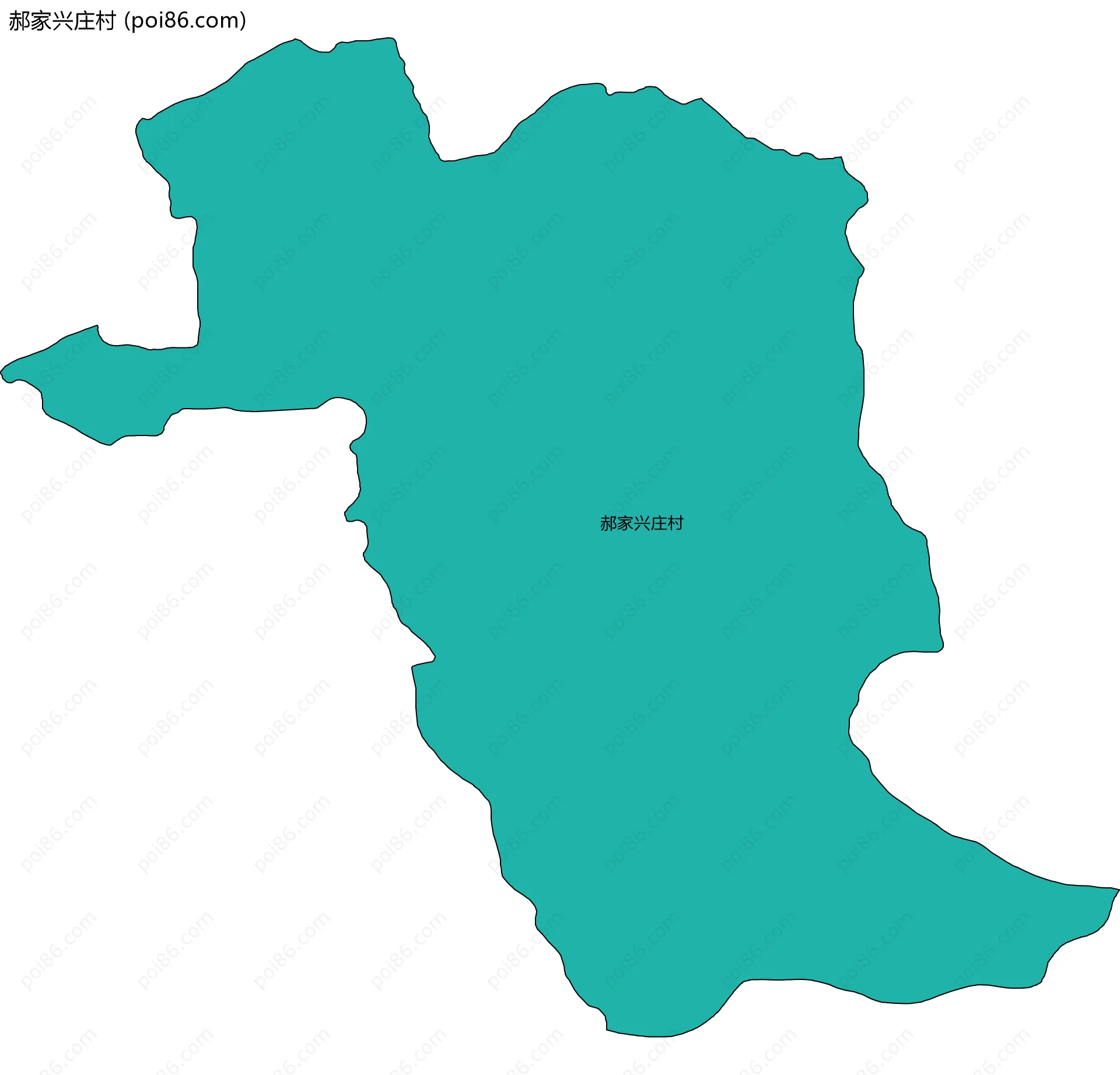 郝家兴庄村边界地图
