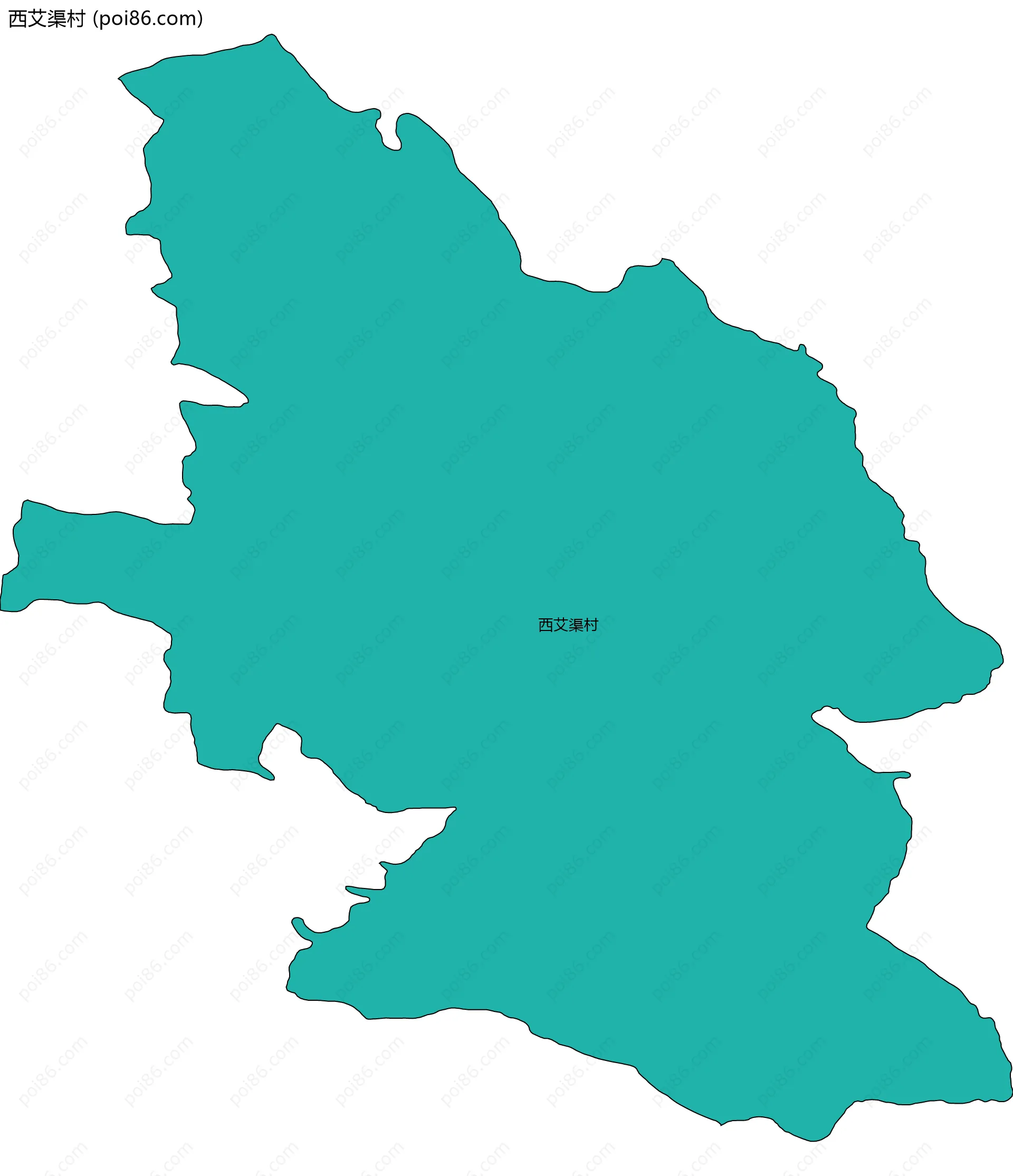 西艾渠村边界地图
