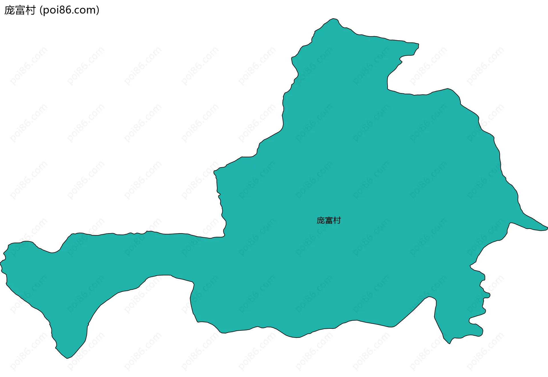 庞富村边界地图