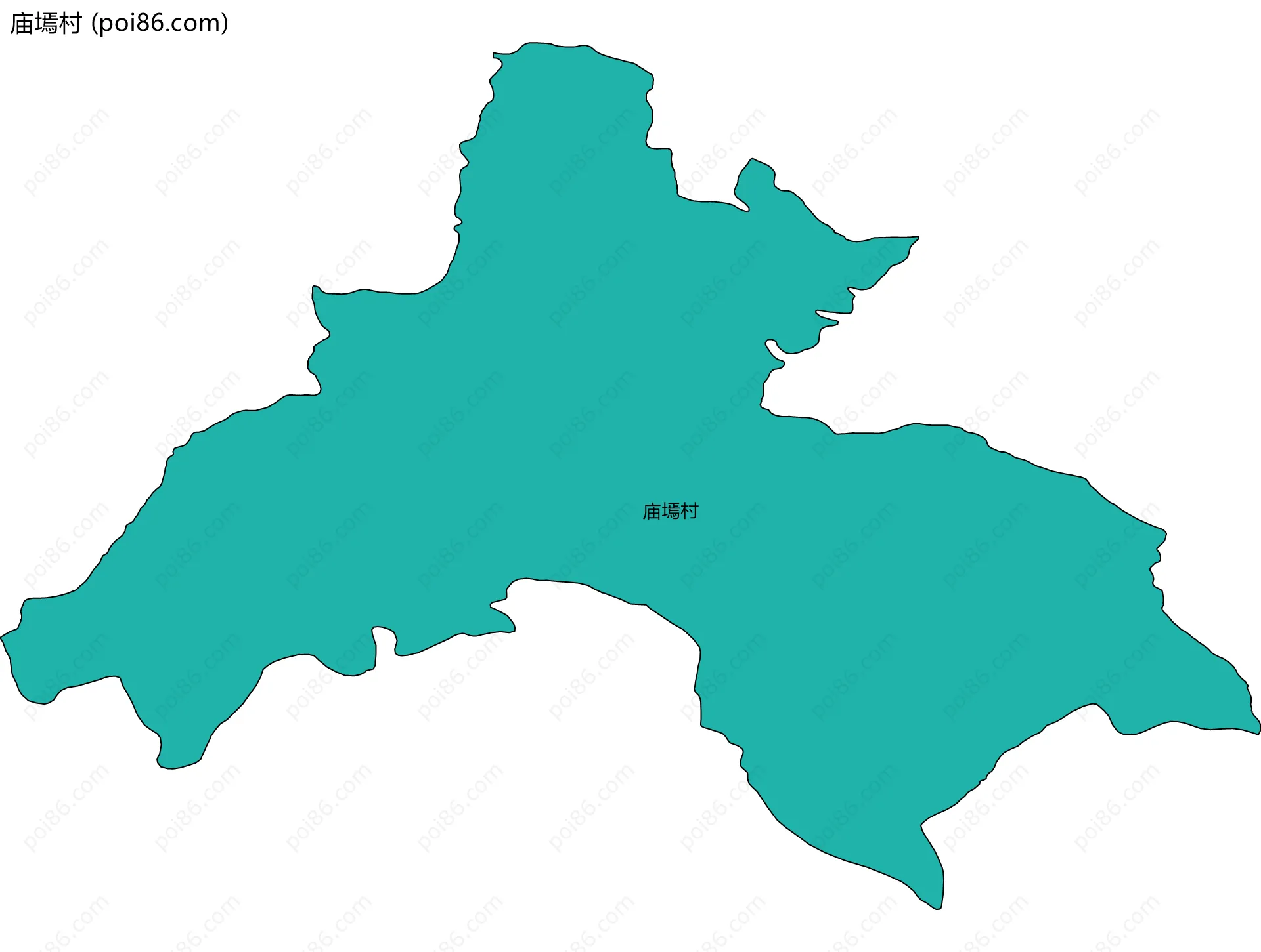 庙墕村边界地图