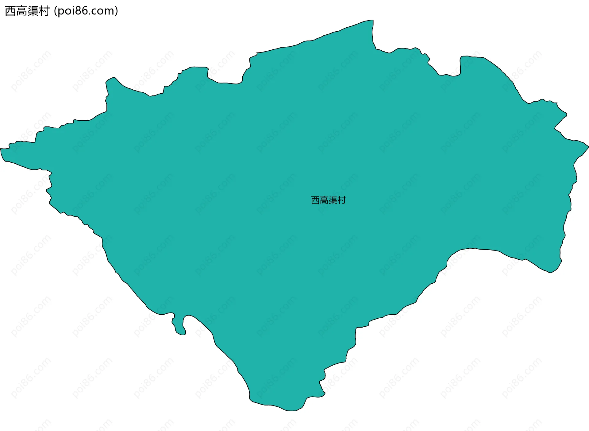 西高渠村边界地图