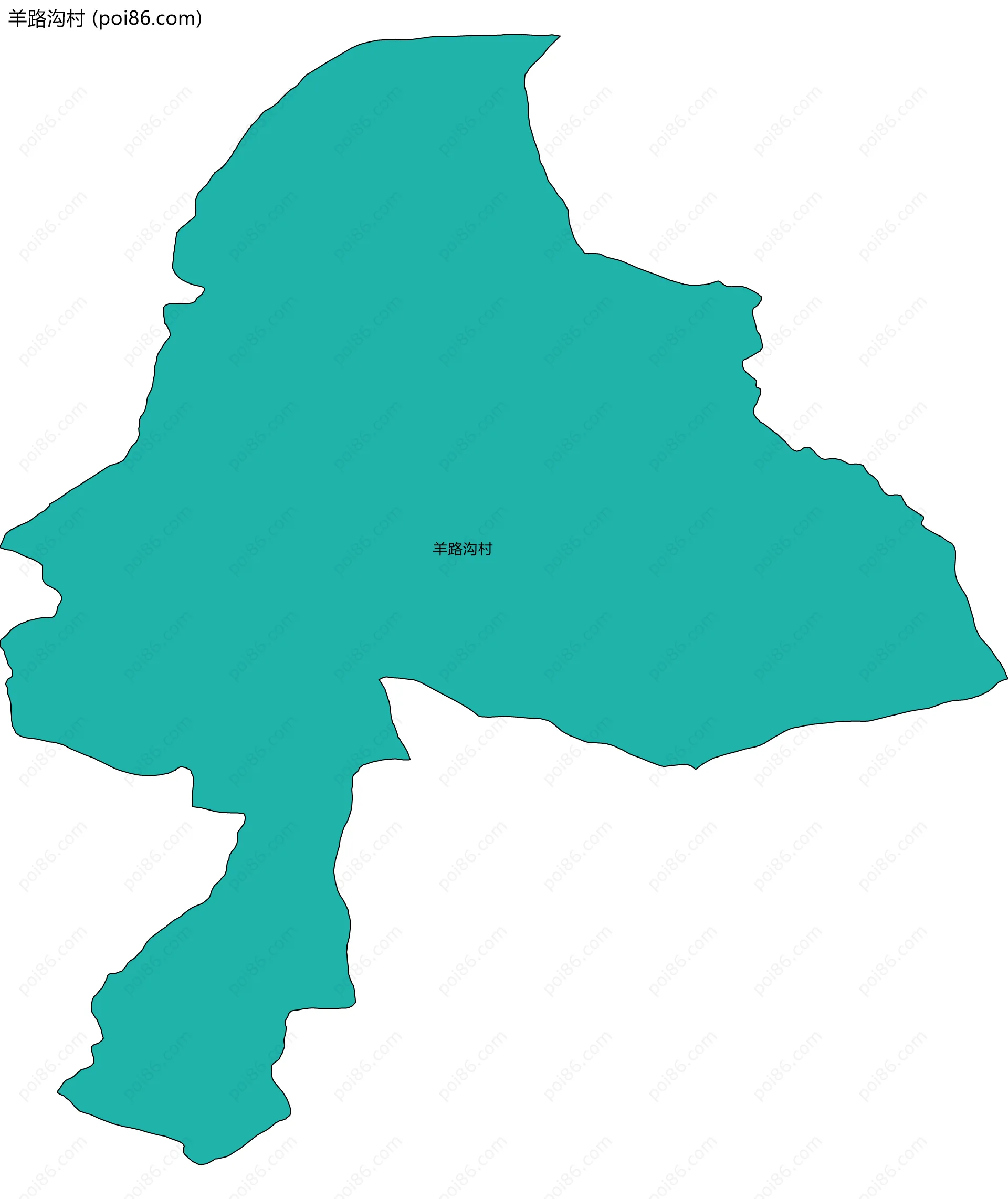 羊路沟村边界地图