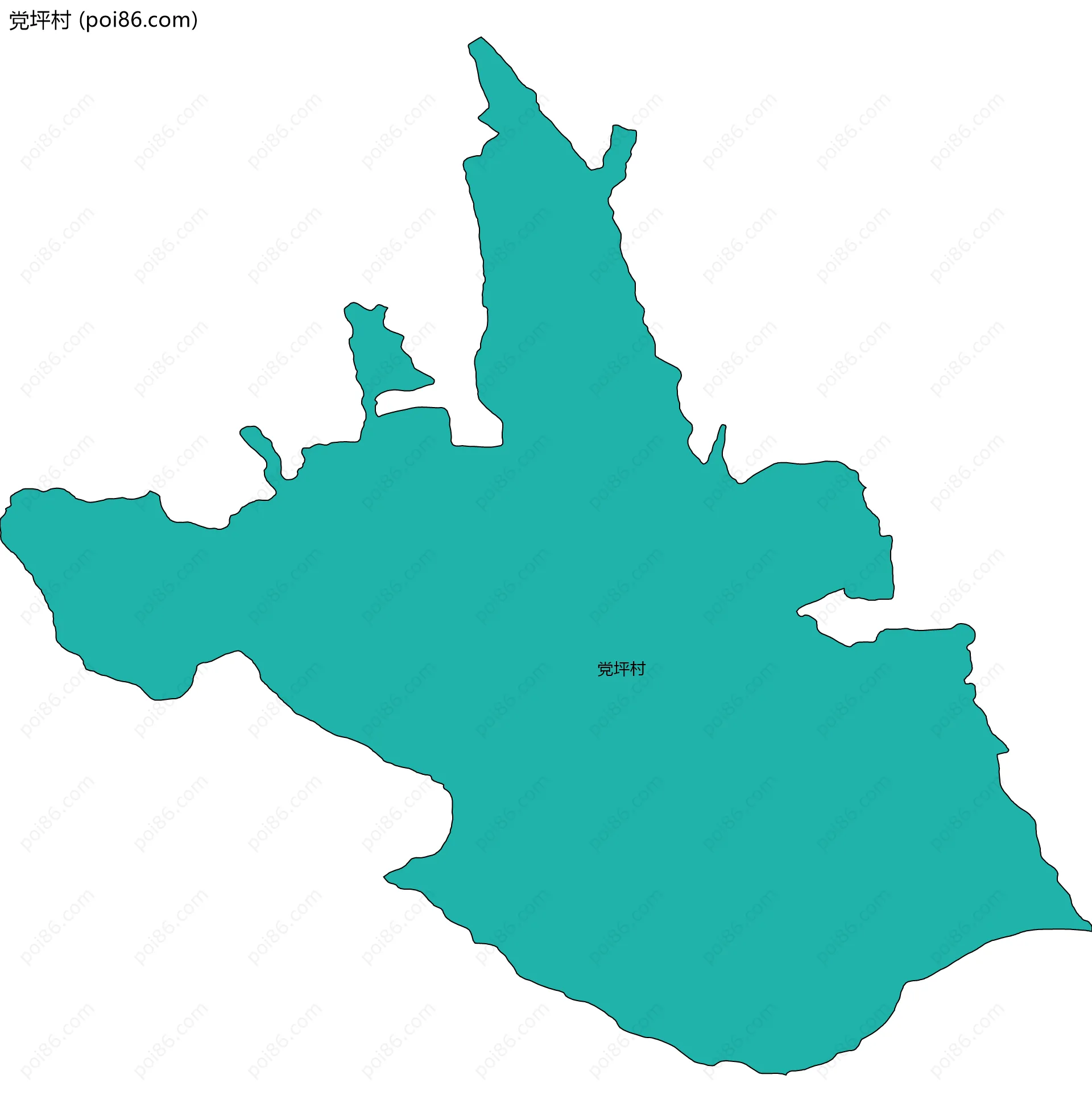 党坪村边界地图