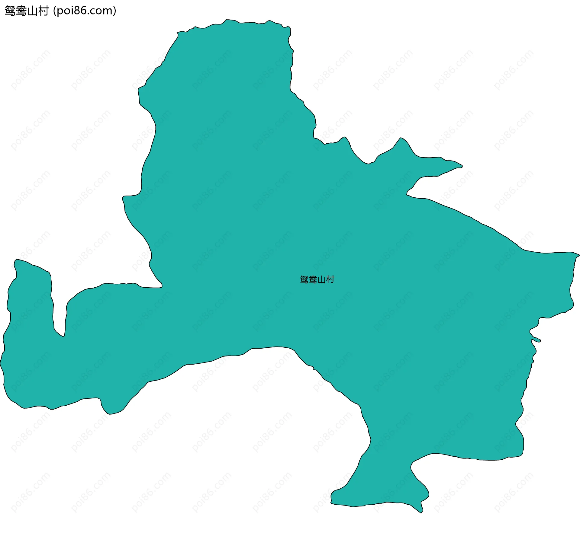 鸳鸯山村边界地图
