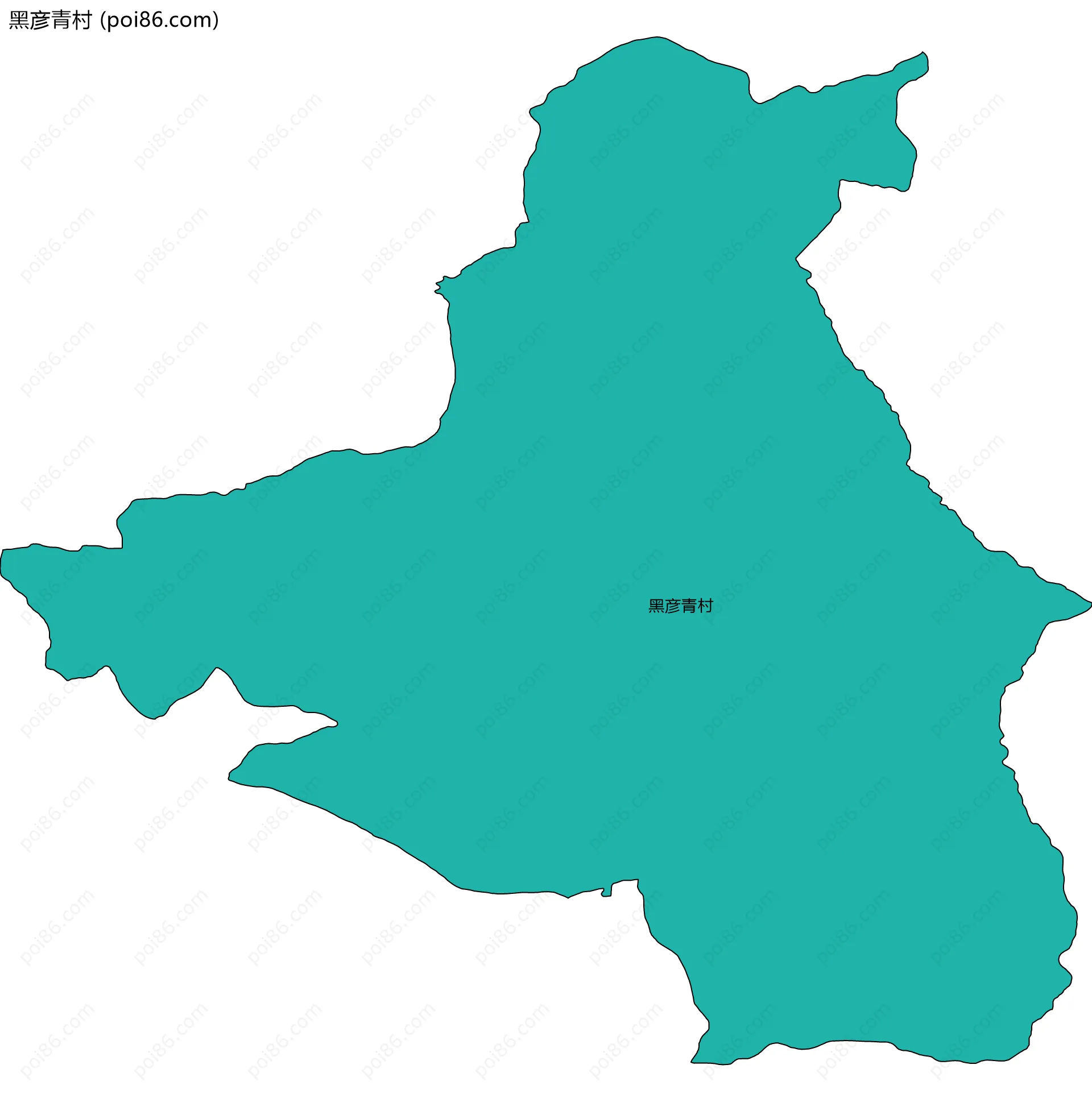 黑彦青村边界地图