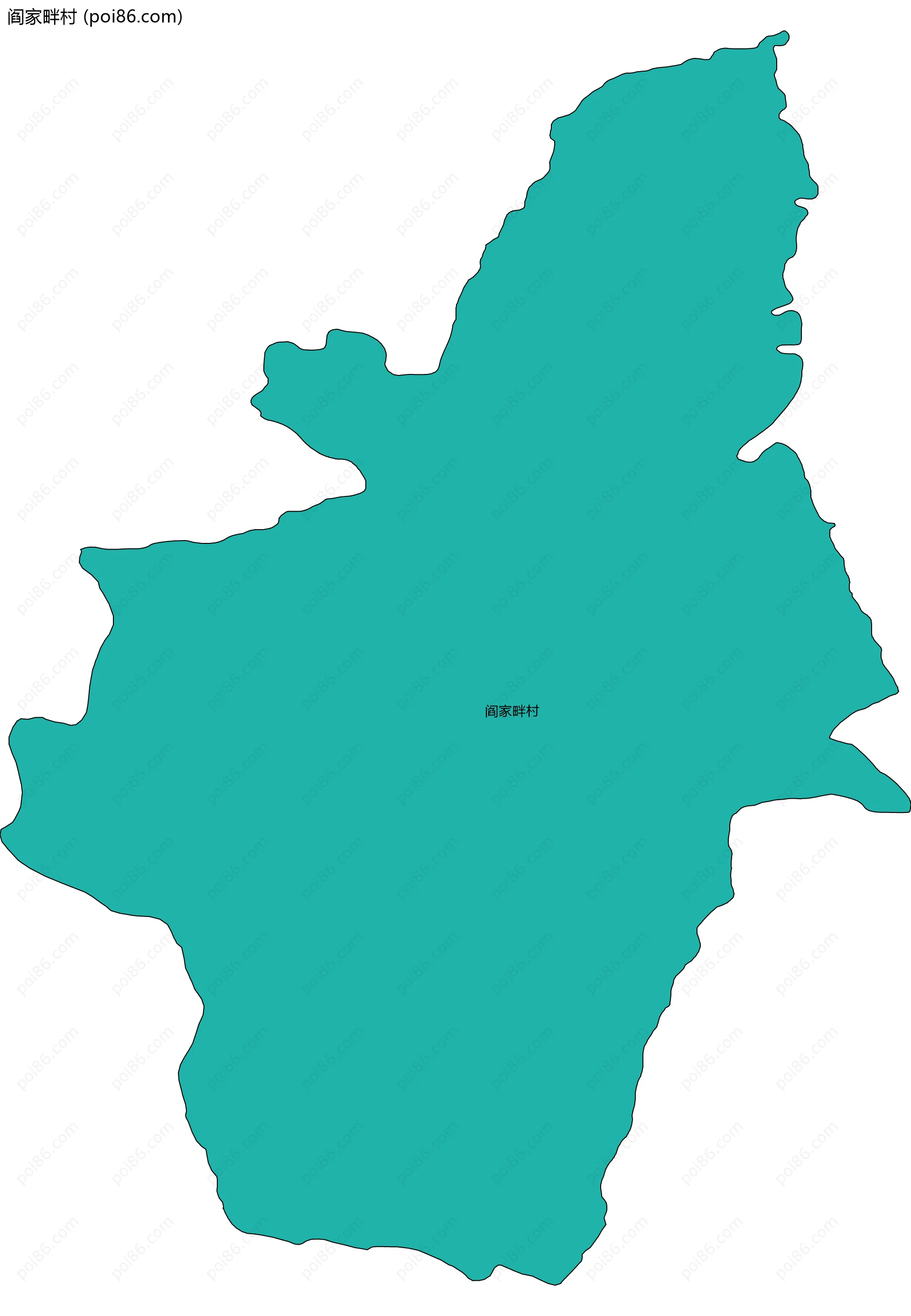 阎家畔村边界地图