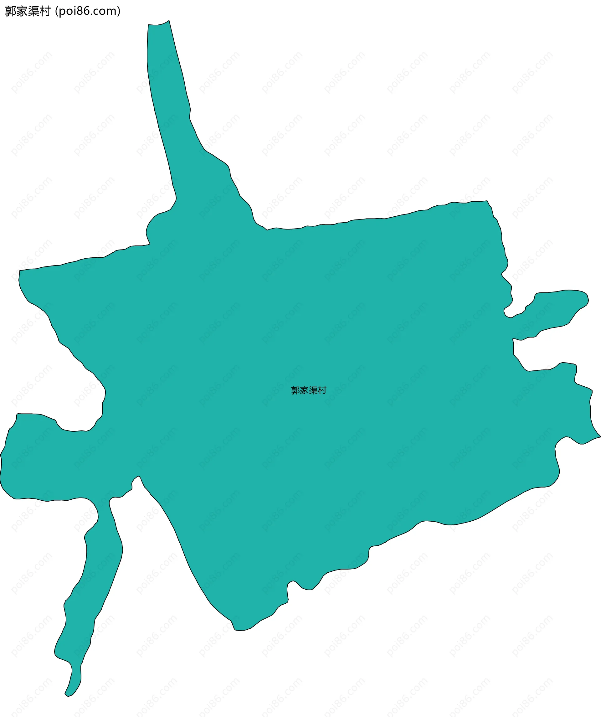 郭家渠村边界地图