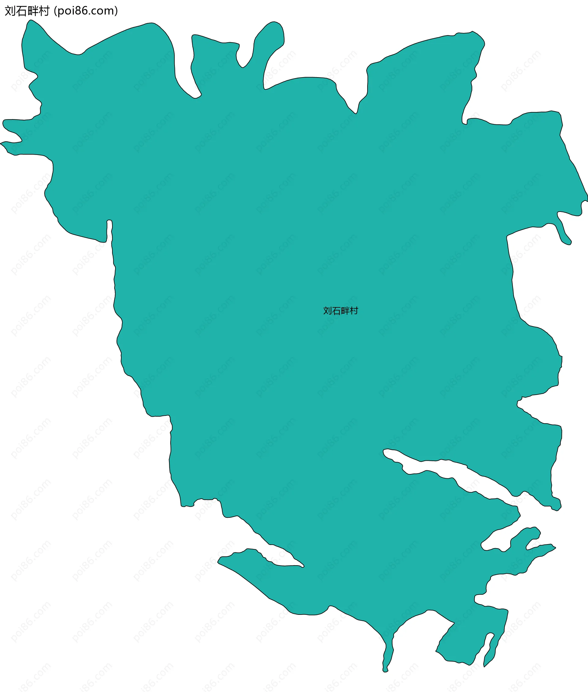 刘石畔村边界地图