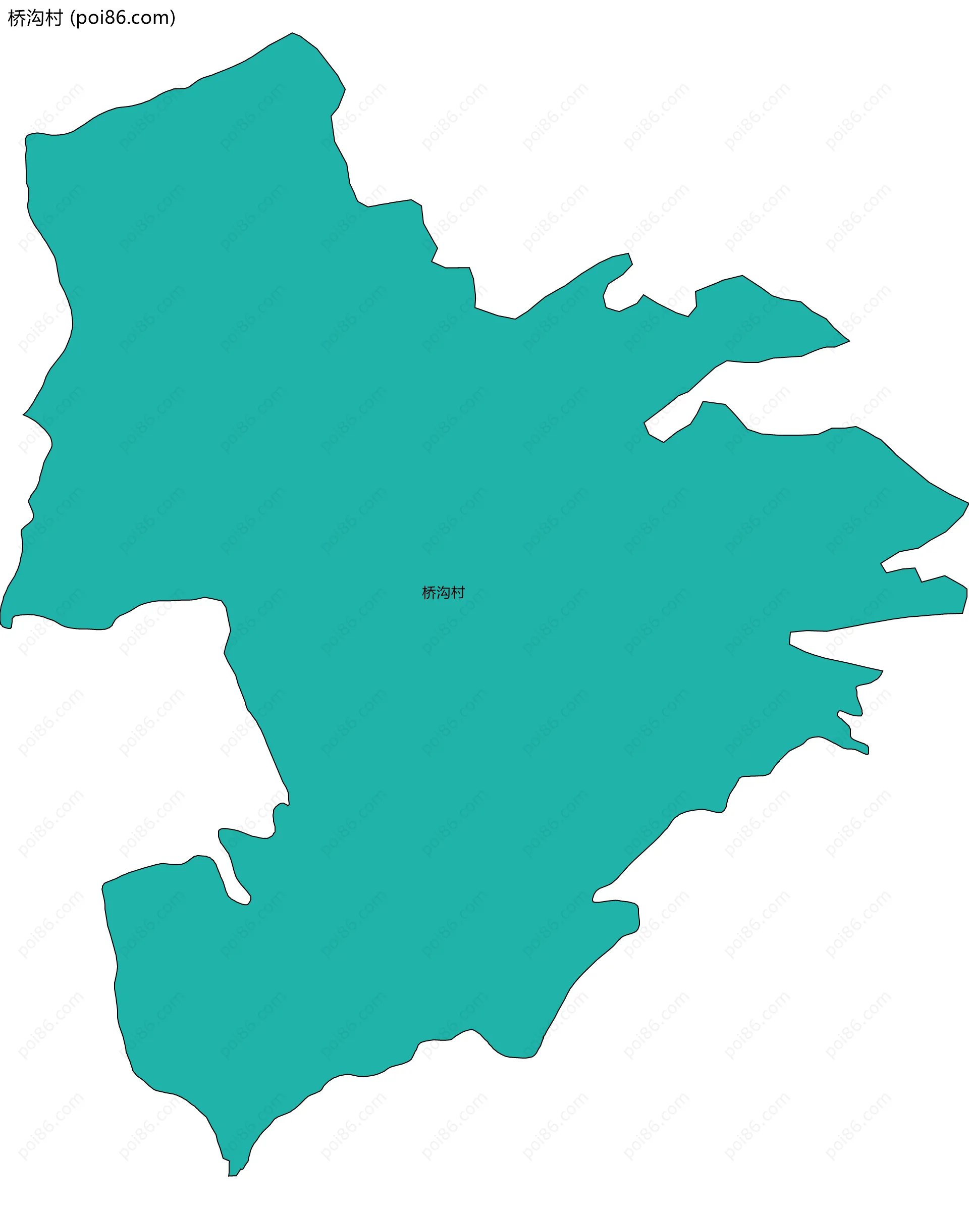 桥沟村边界地图