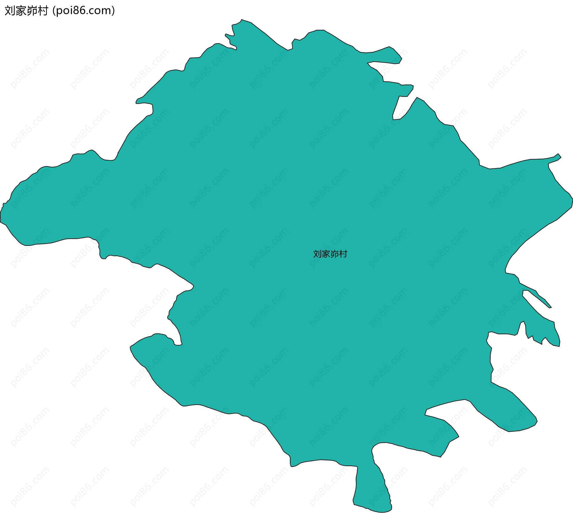 刘家峁村边界地图