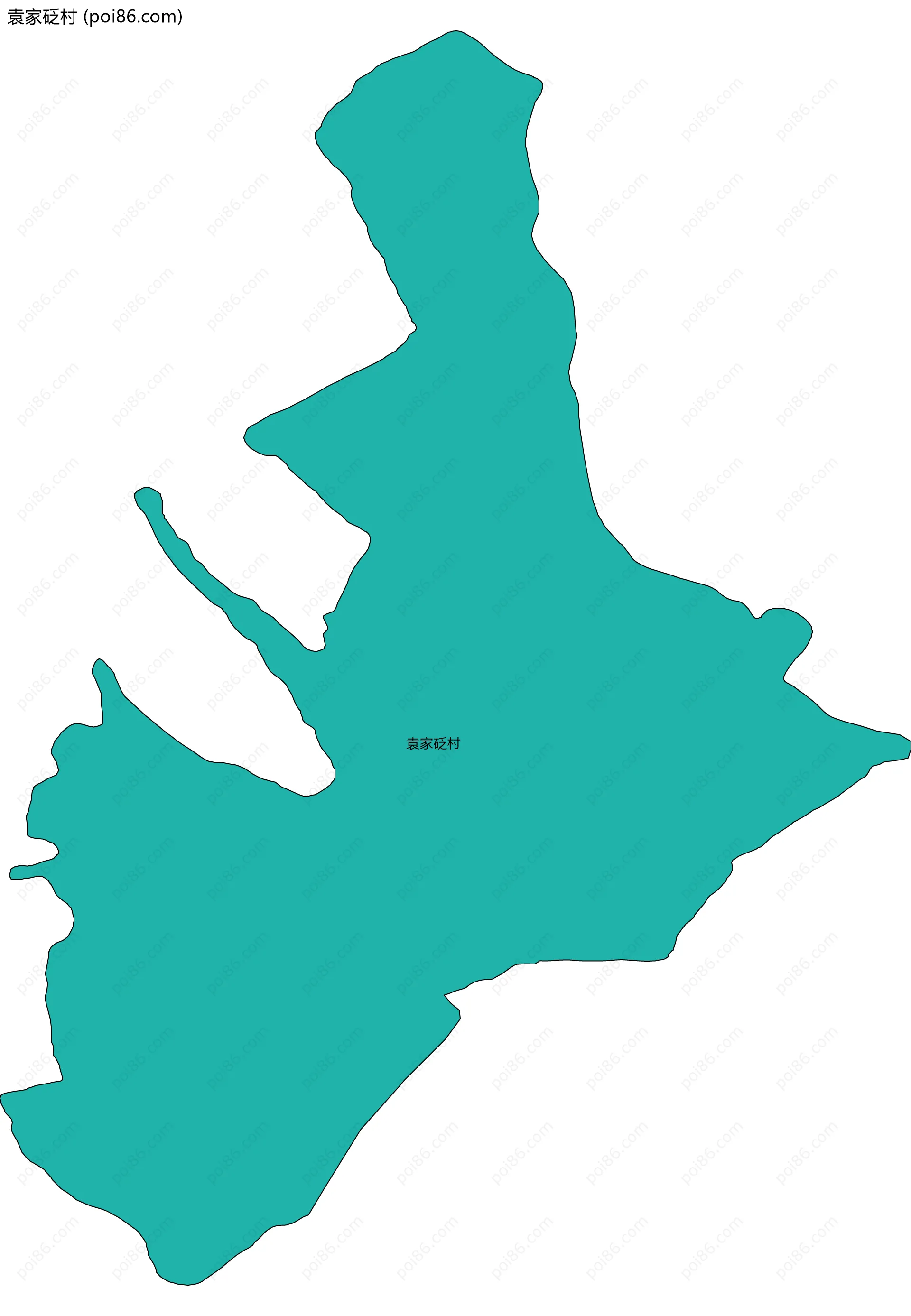 袁家砭村边界地图