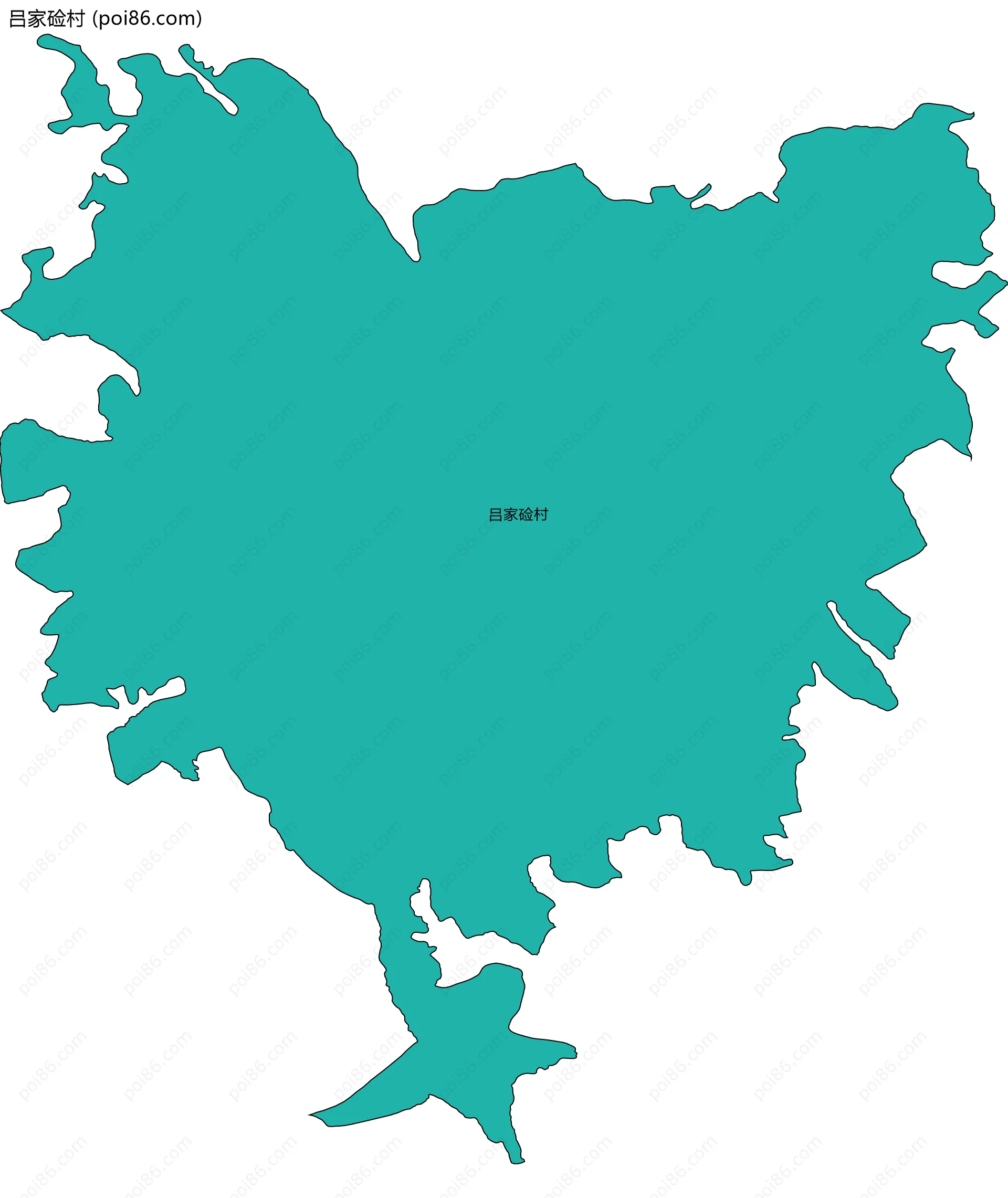 吕家硷村边界地图