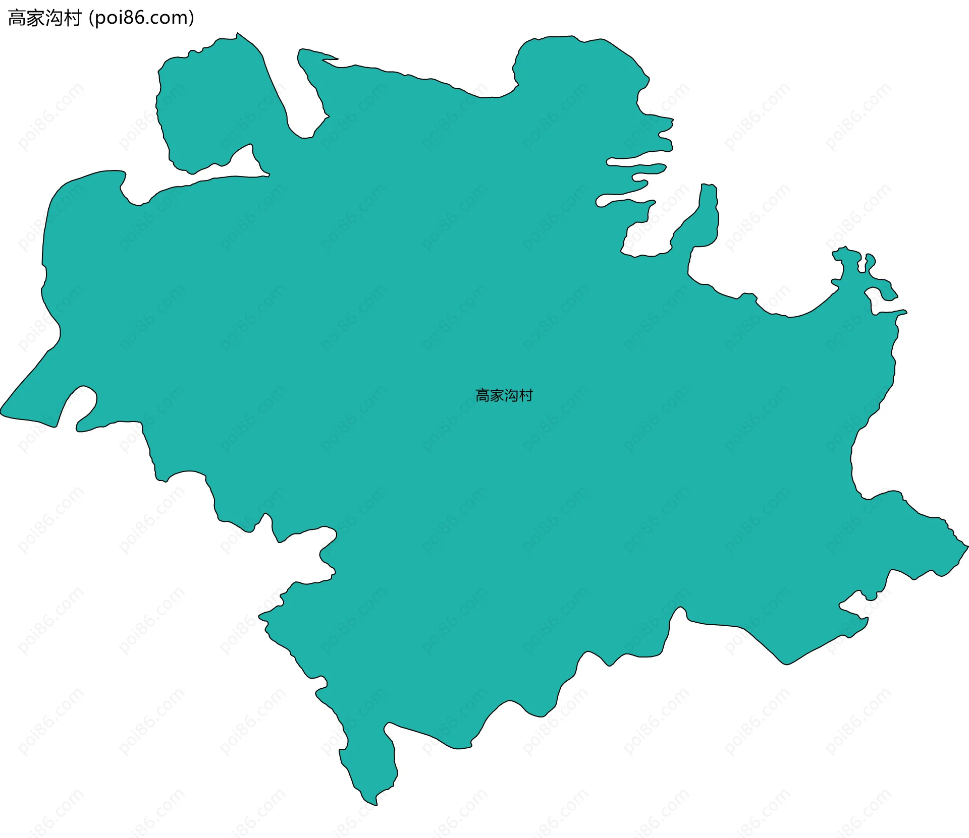 高家沟村边界地图