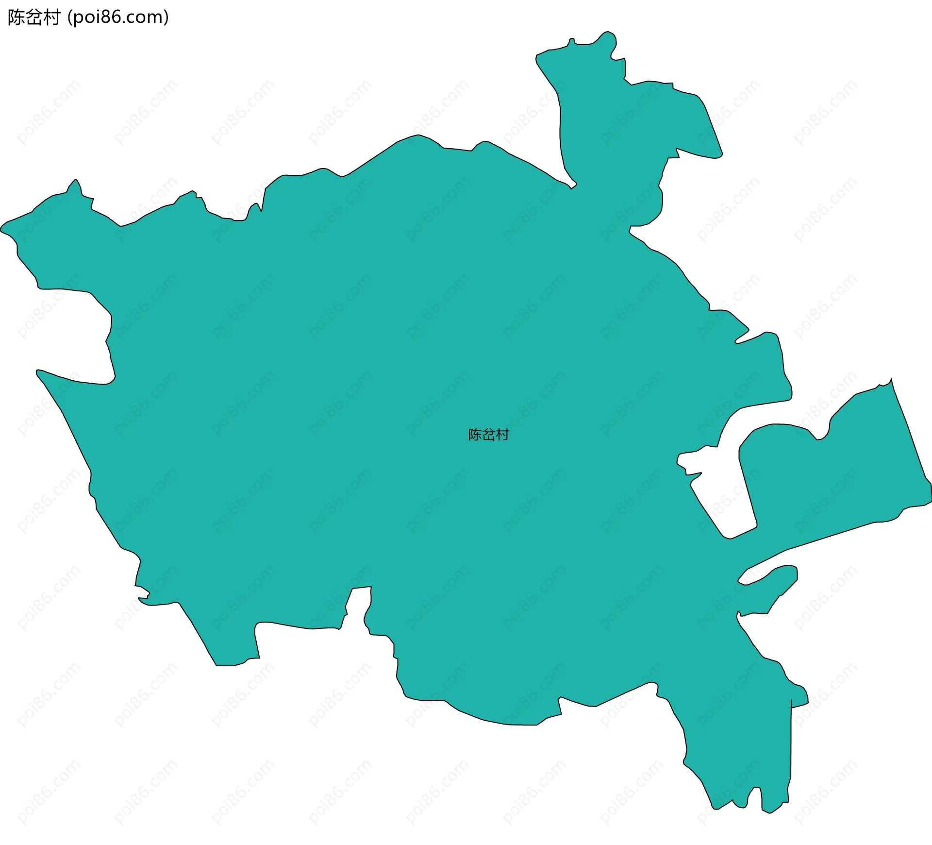 陈岔村边界地图