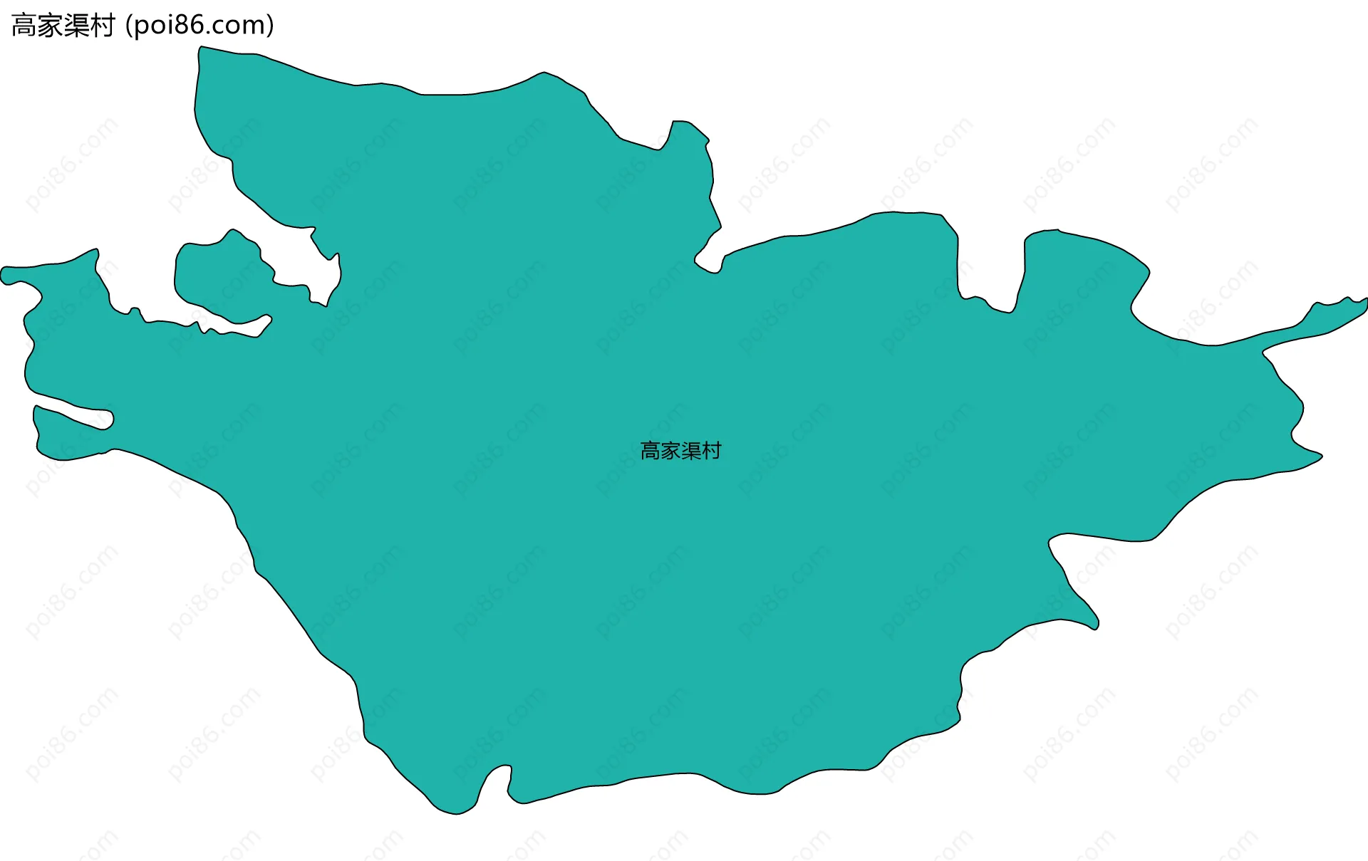 高家渠村边界地图