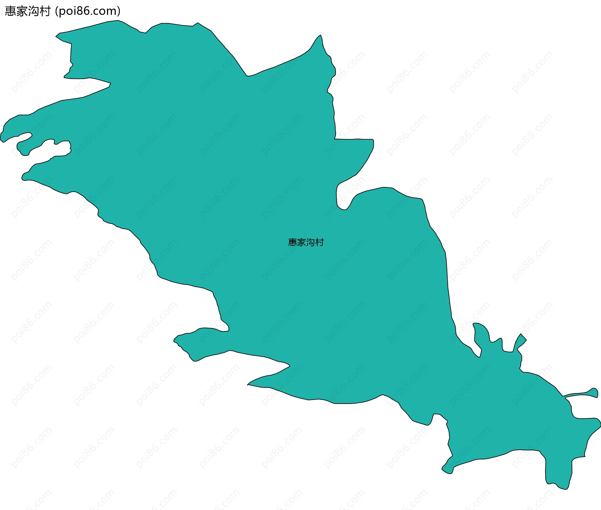 惠家沟村边界地图