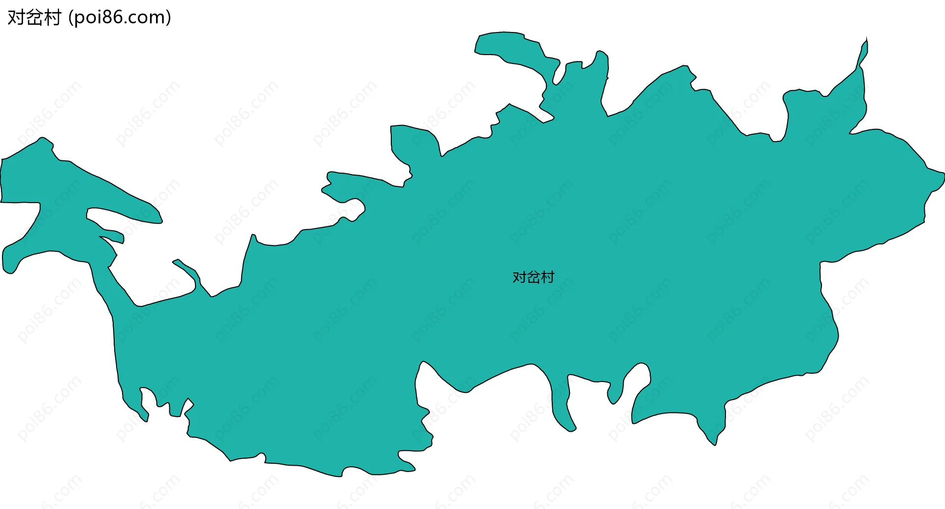 对岔村边界地图