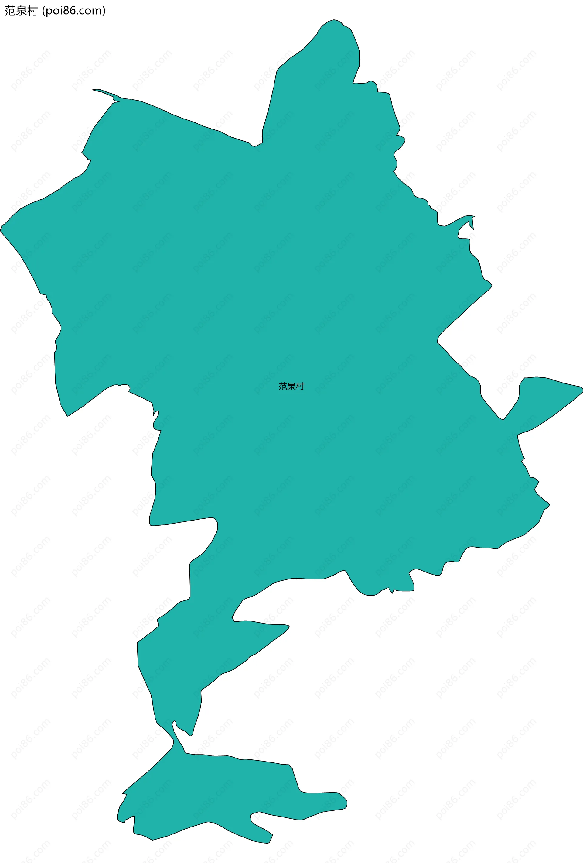 范泉村边界地图