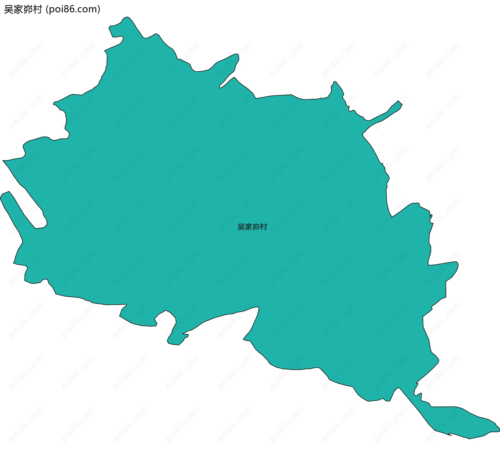 吴家峁村边界地图