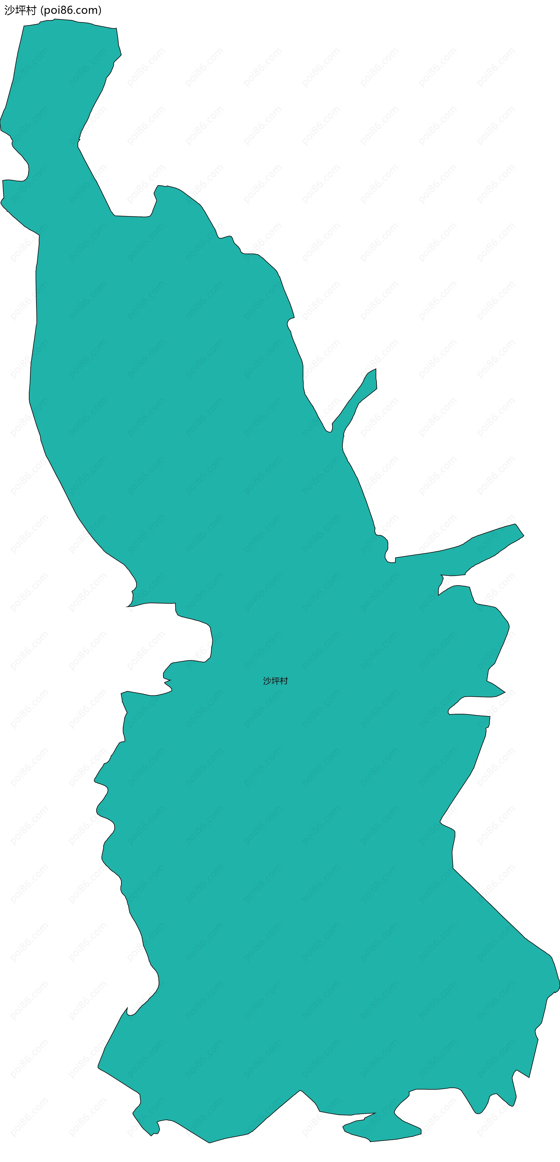 沙坪村边界地图
