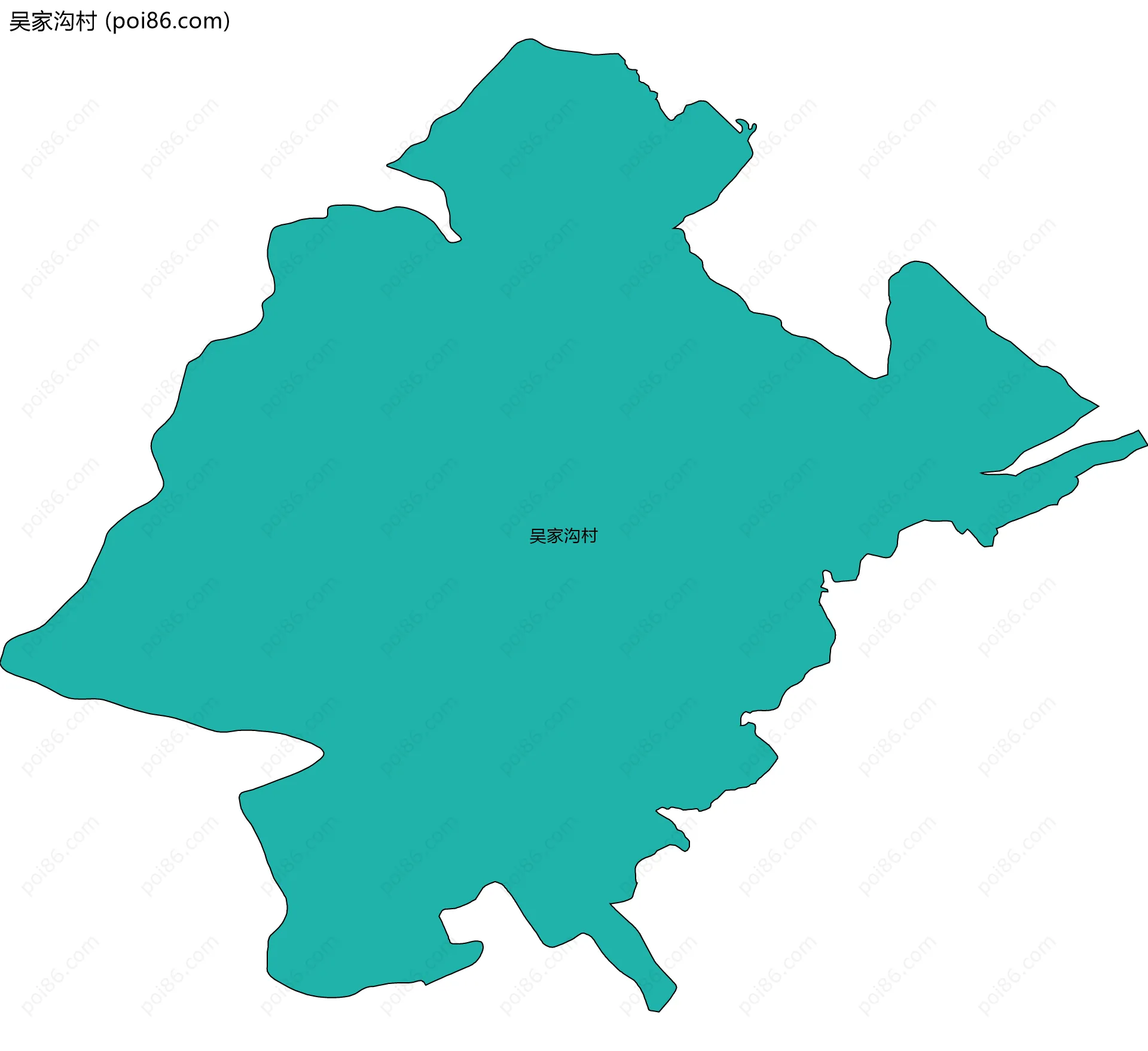吴家沟村边界地图
