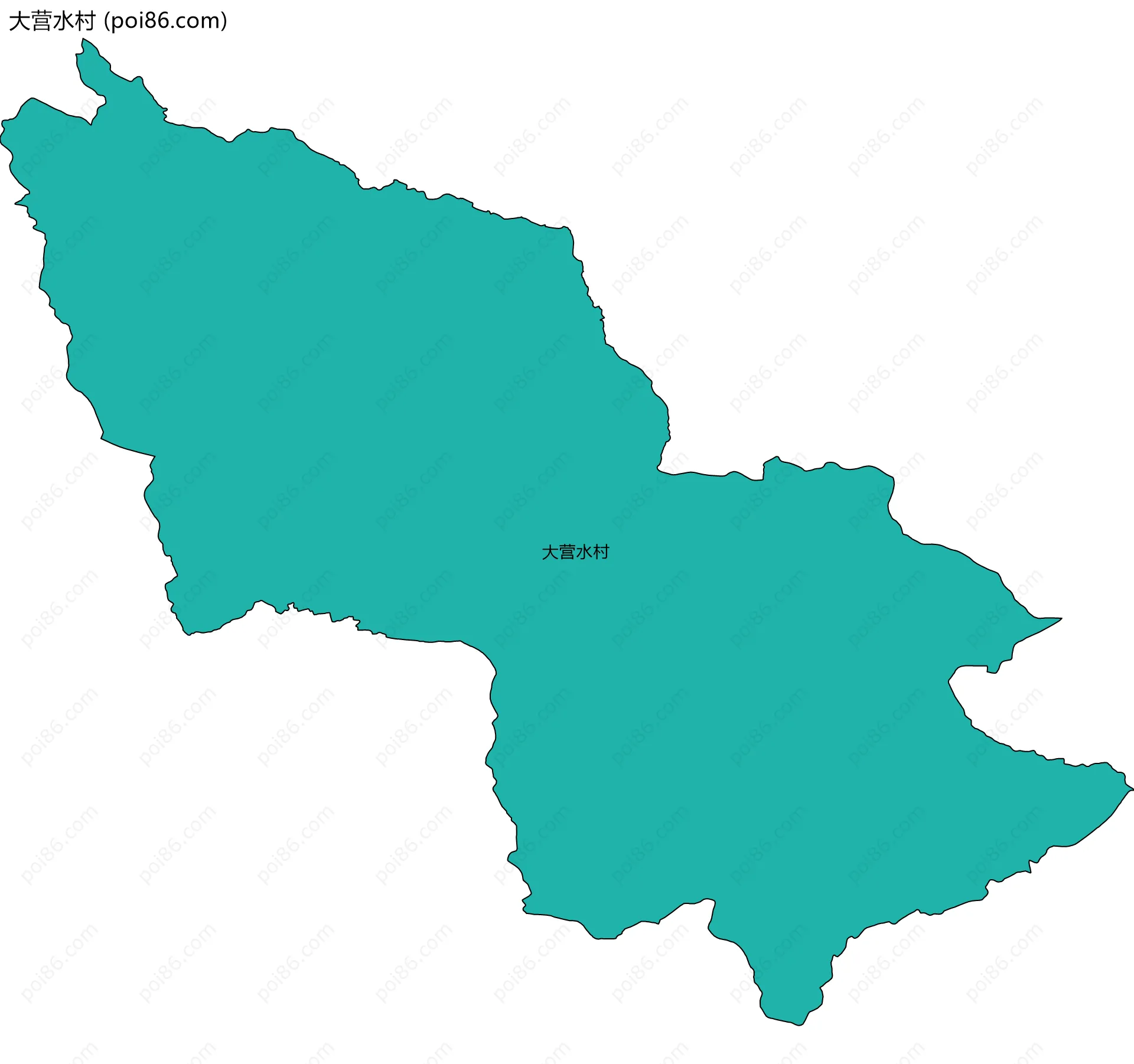 大营水村边界地图