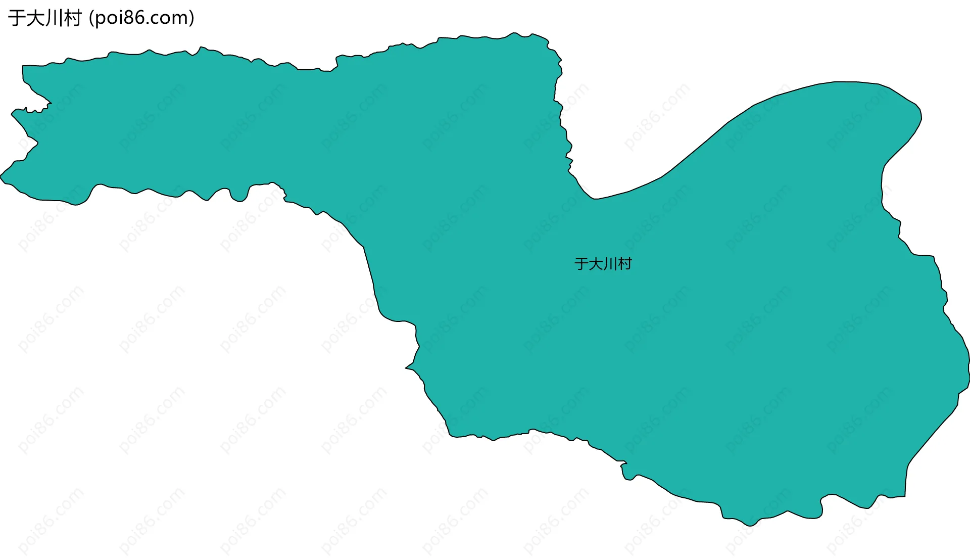 于大川村边界地图