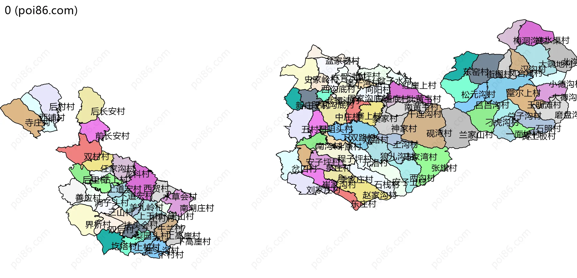 0边界地图(五级行政区划)