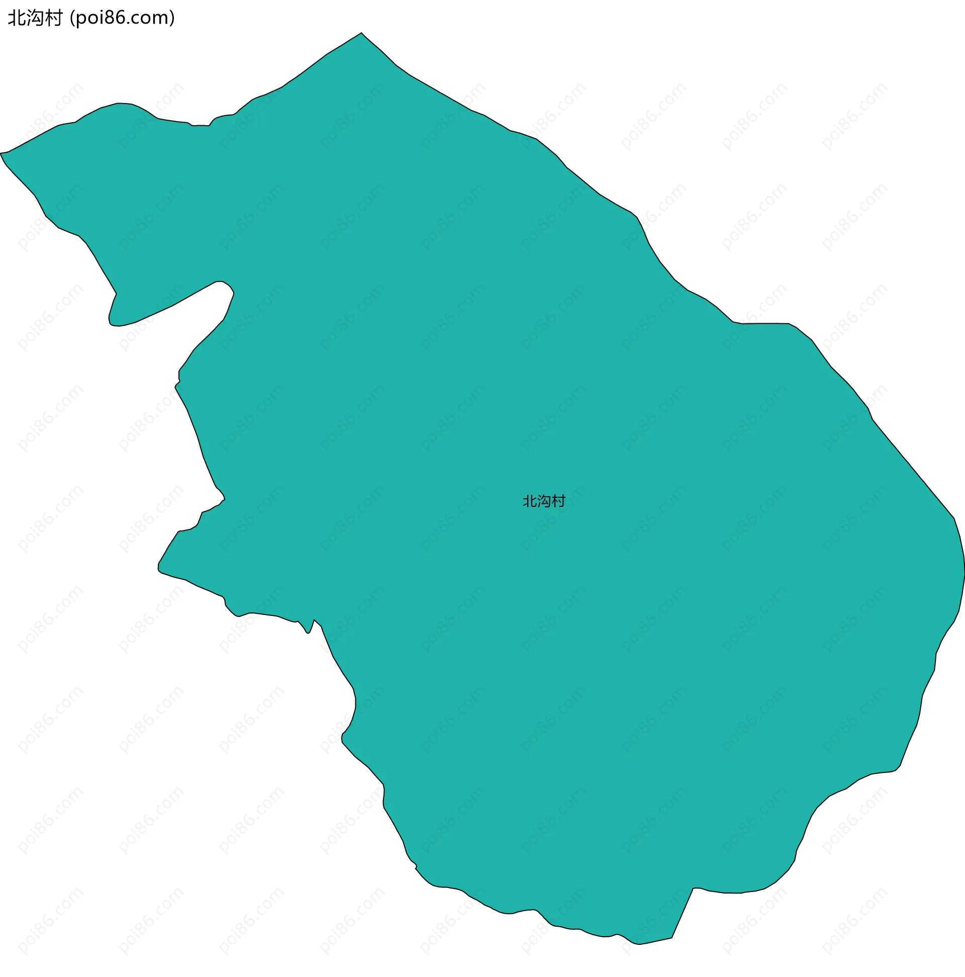 北沟村边界地图