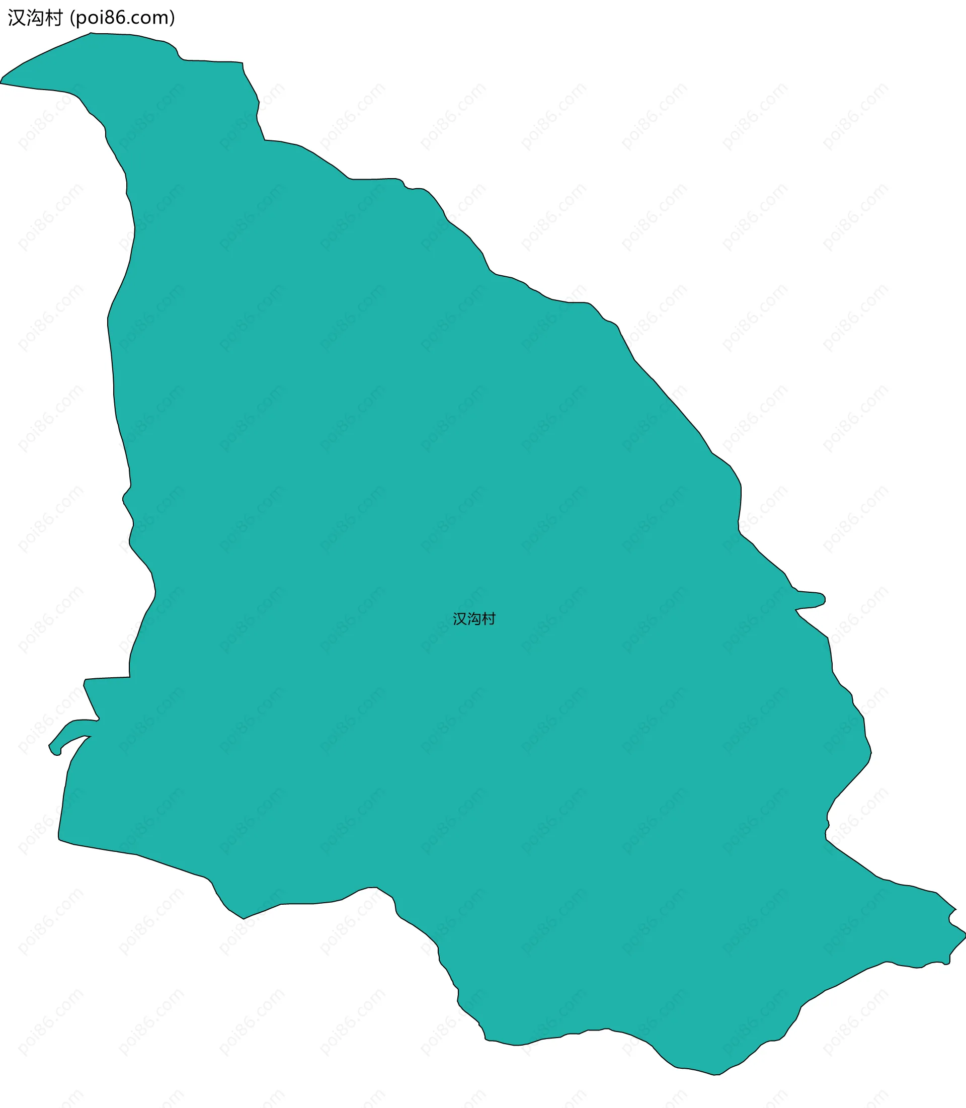 汉沟村边界地图