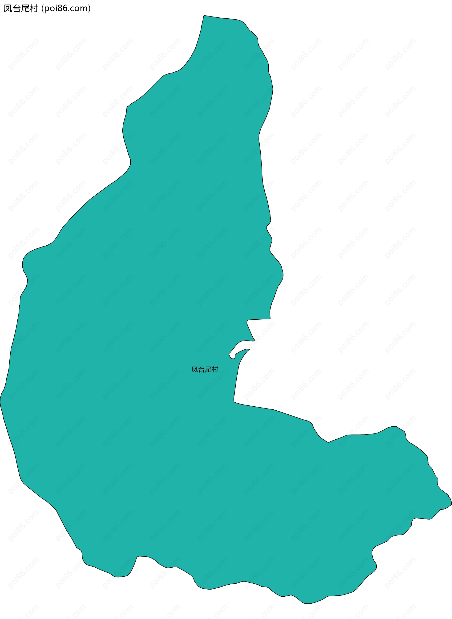 凤台尾村边界地图