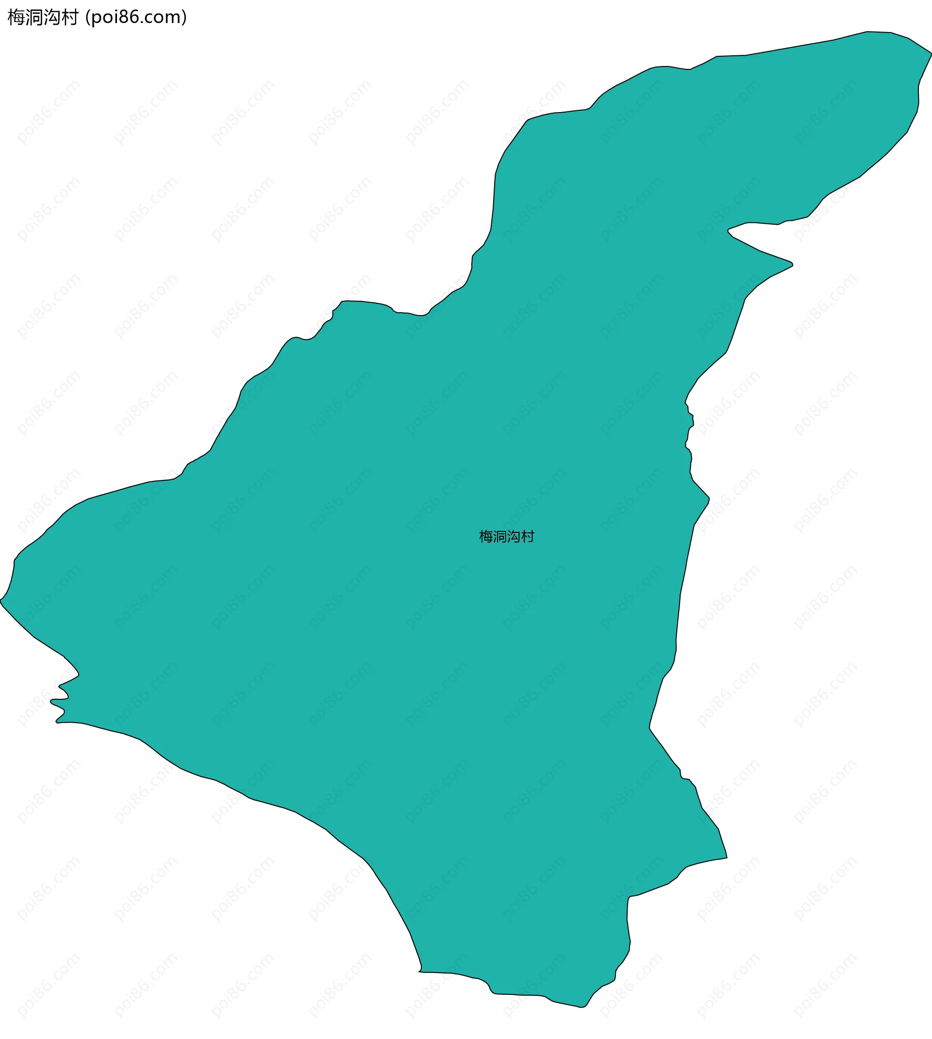 梅洞沟村边界地图