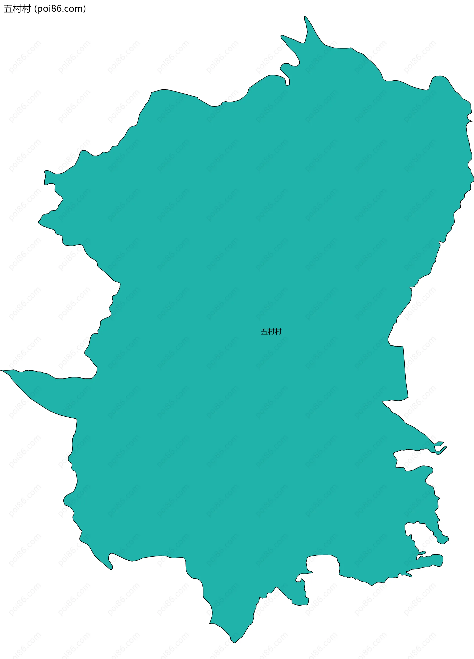 五村村边界地图