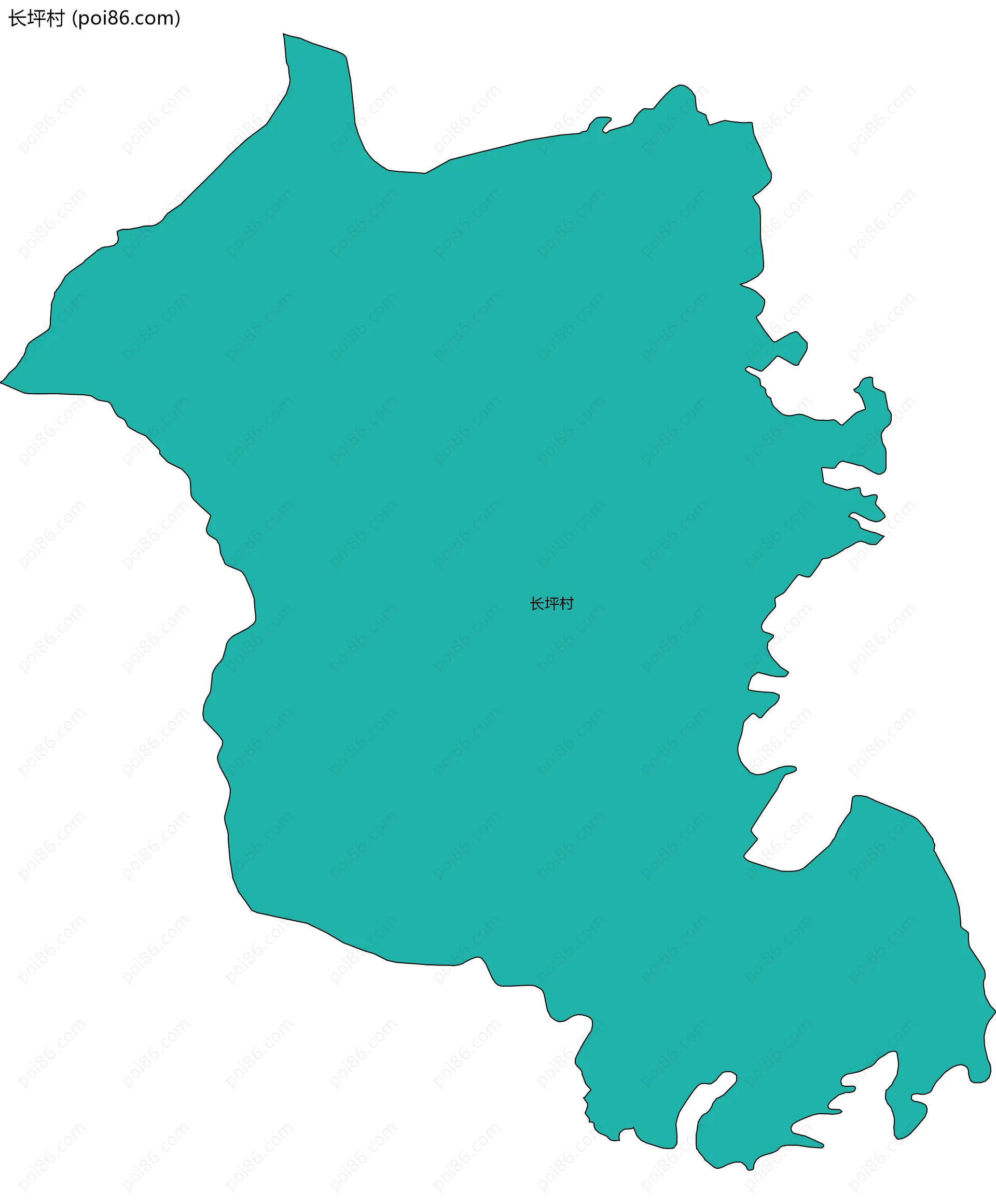 长坪村边界地图