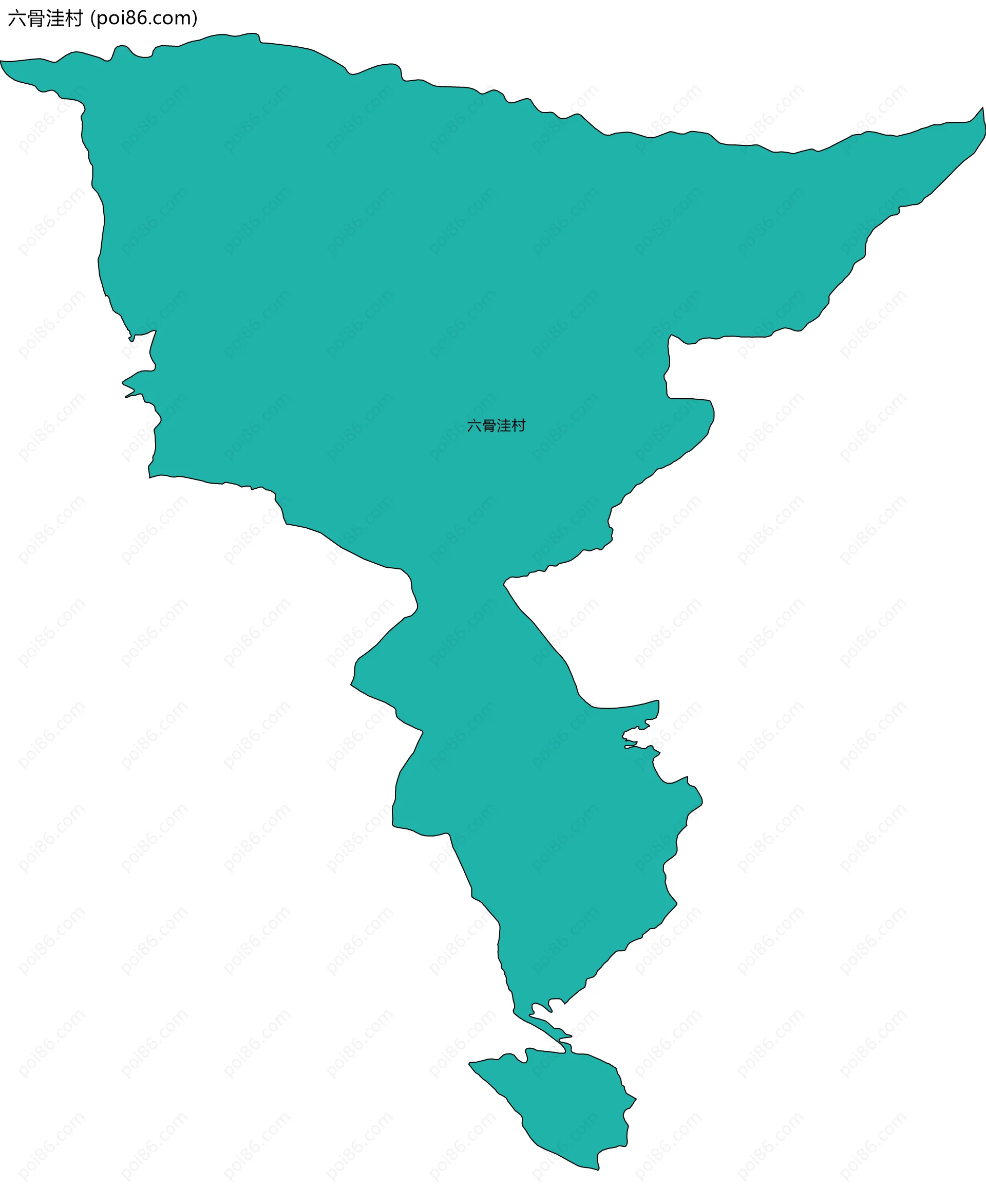 六骨洼村边界地图