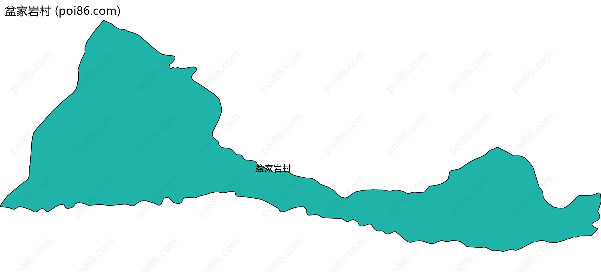盆家岩村边界地图